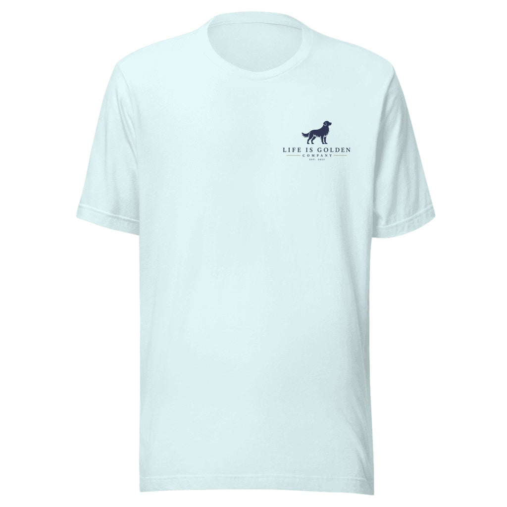 The Raw Bar Tee — Heather Ice Blue (front)