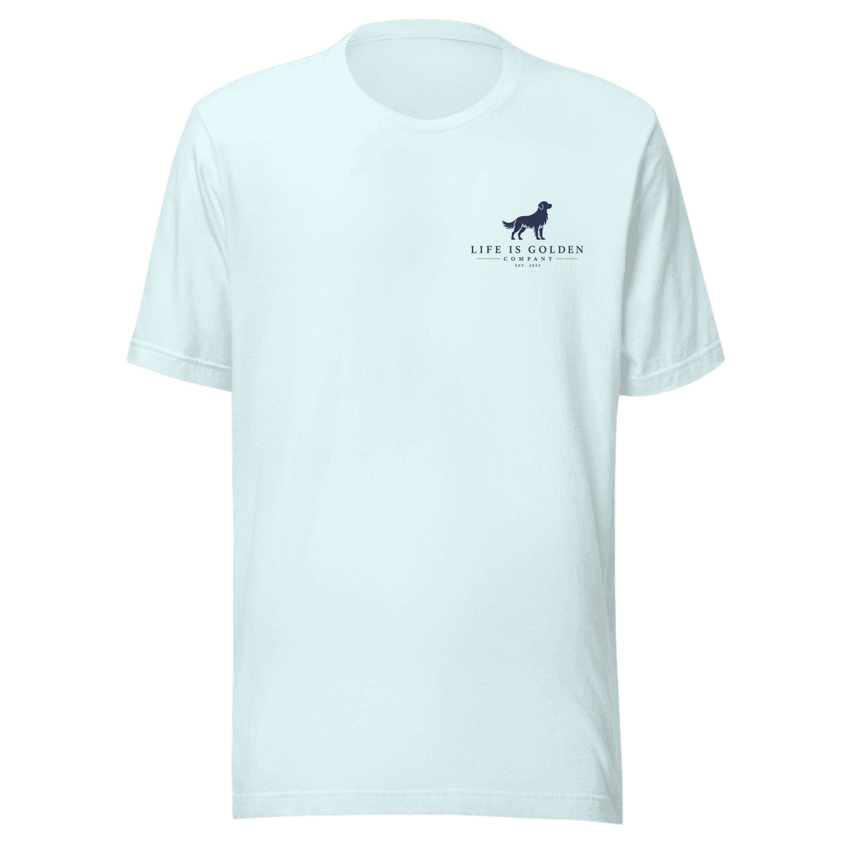The Raw Bar Tee — Heather Ice Blue (front)