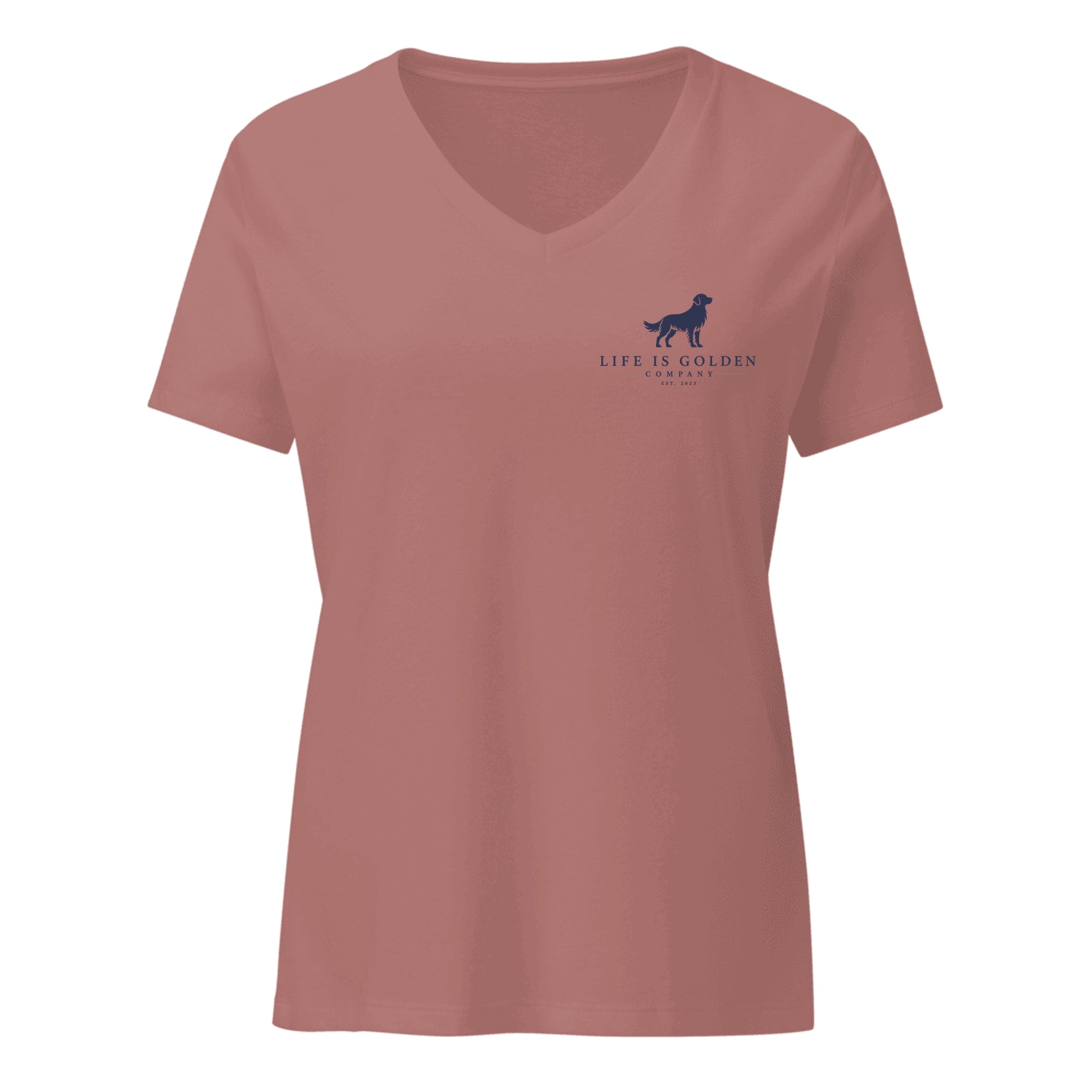 Custom #15885 Women's V-Neck — Heather Mauve (front)