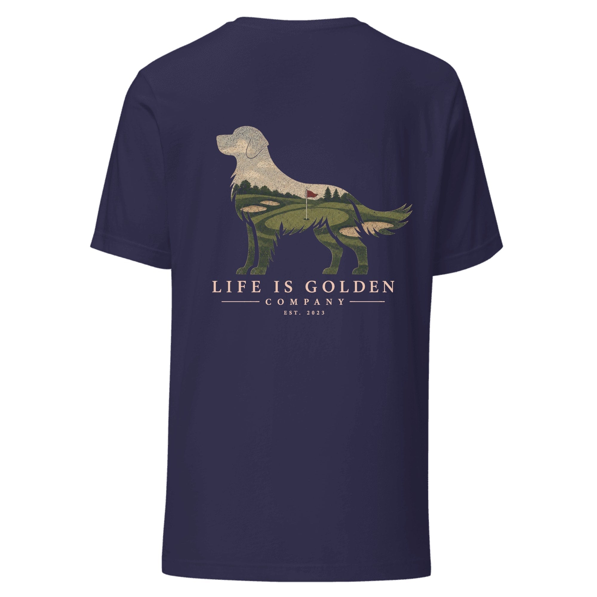 The Fairway Golden Tee — Heather Midnight Navy