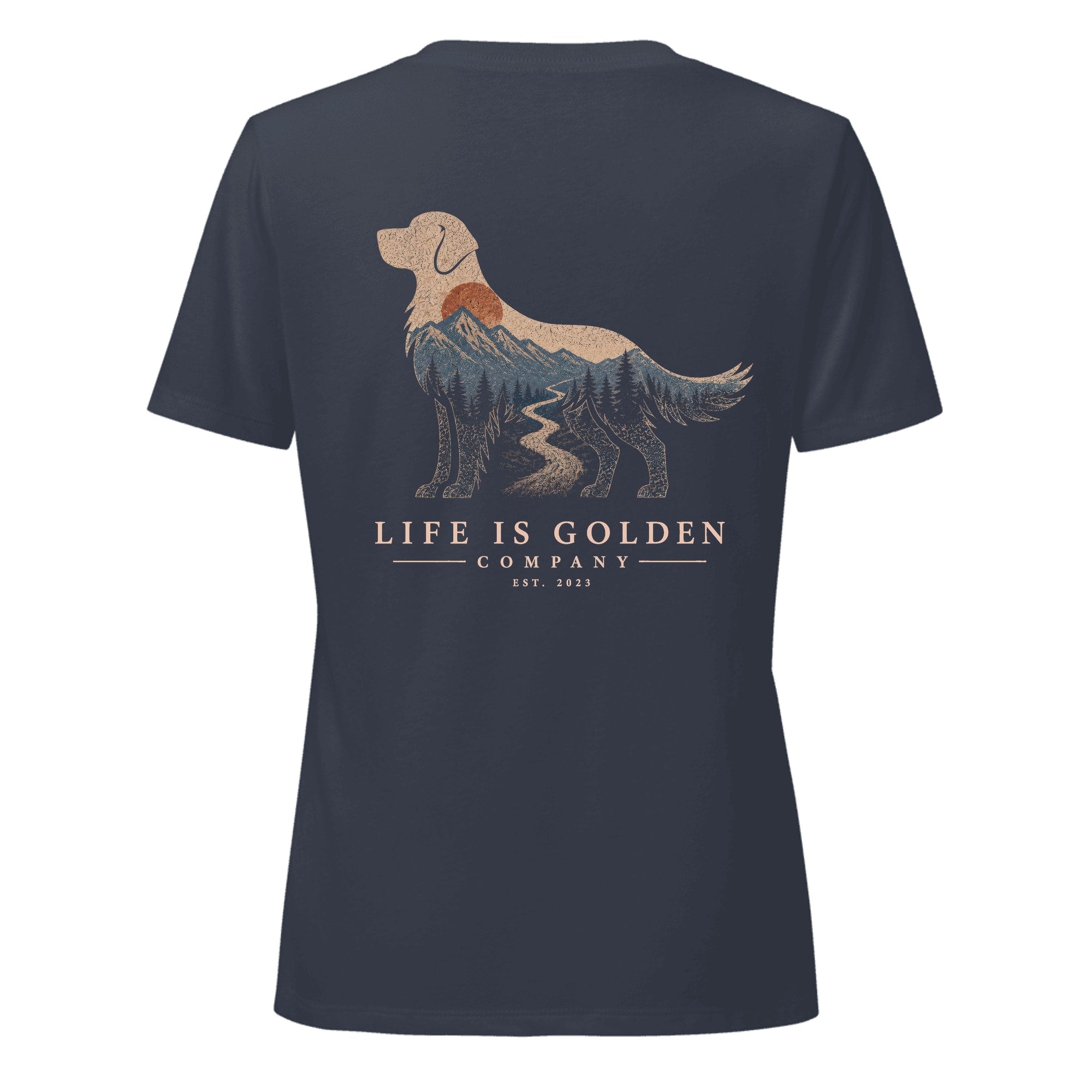 The High Country Golden Women's V-Neck — Heather Navy