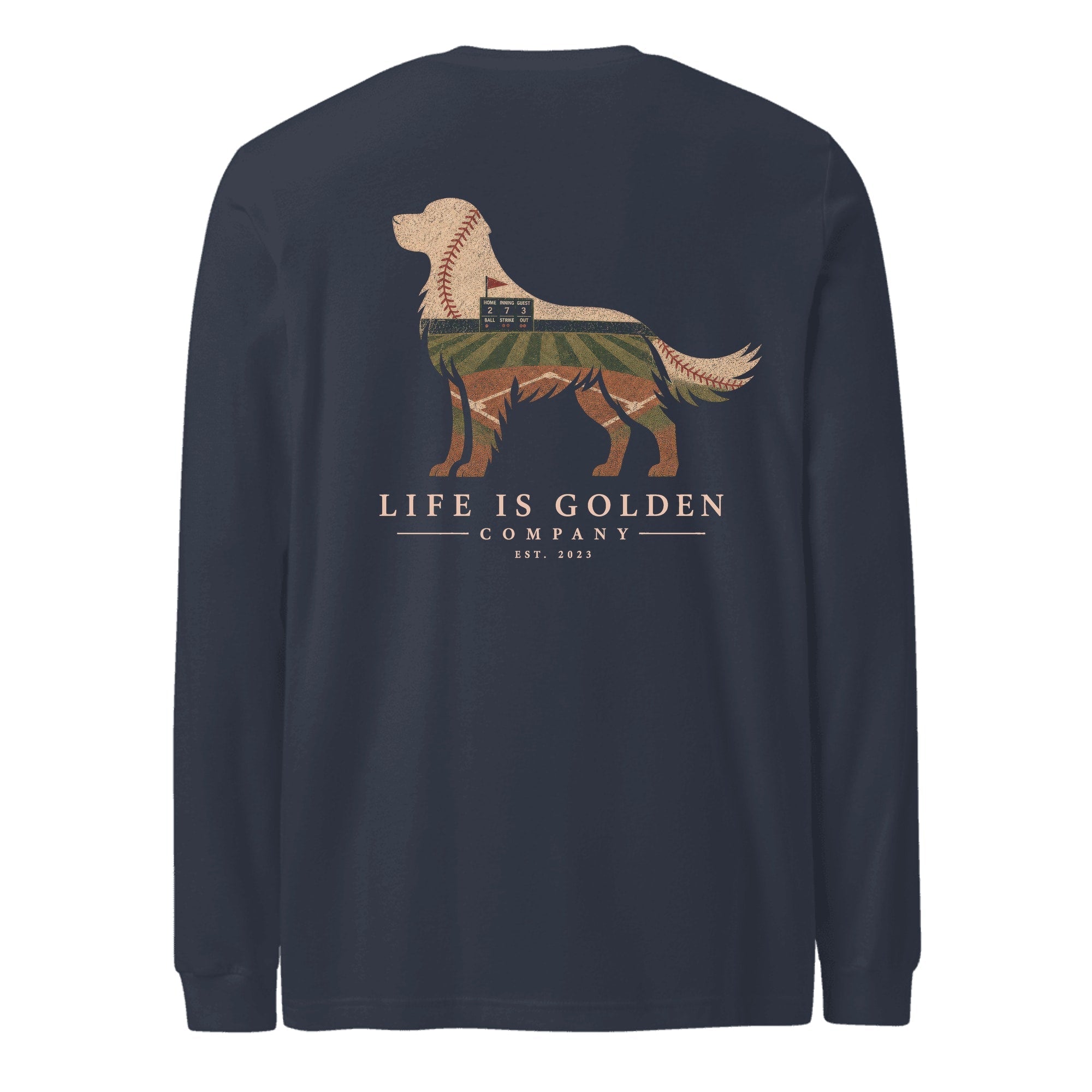 The Home Team Golden Long Sleeve — Heather Navy