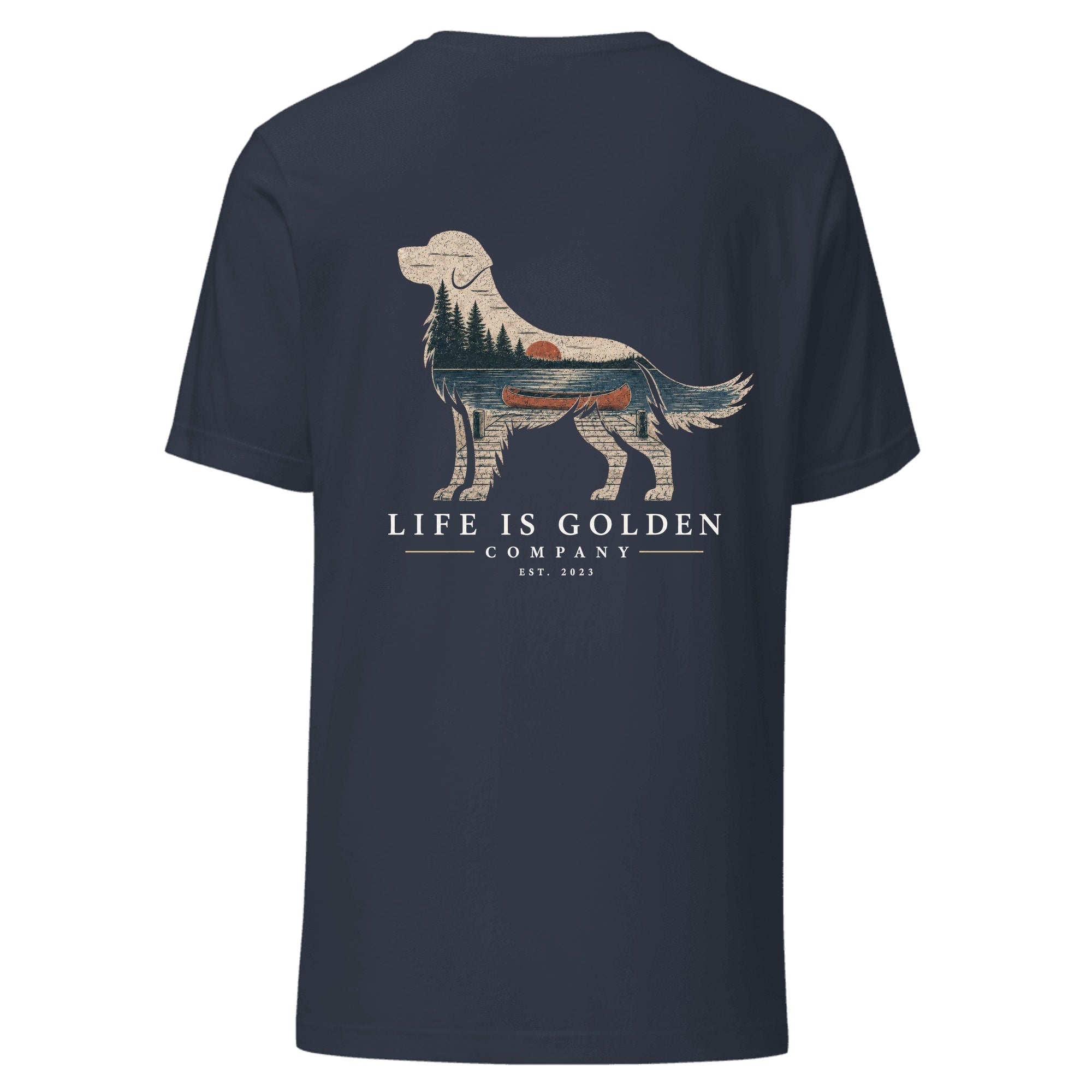 The Still Water Golden Tee — Heather Navy