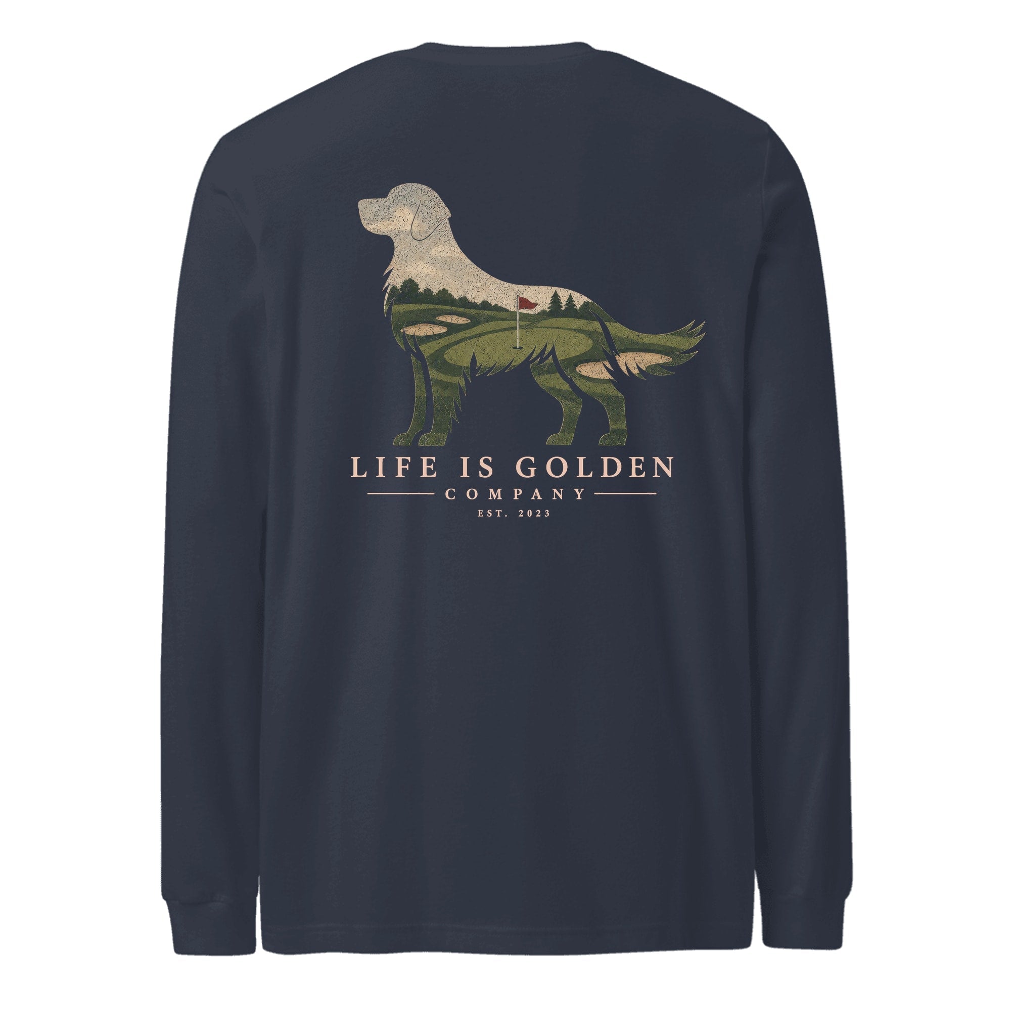 The Fairway Golden Long Sleeve — Heather Navy