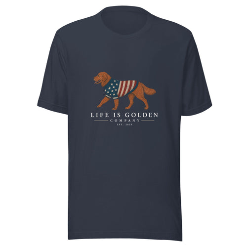 The Old Glory Tee — Red — Heather Navy