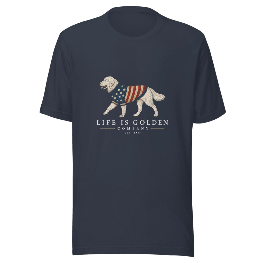 The Old Glory Tee — Cream — Heather Navy