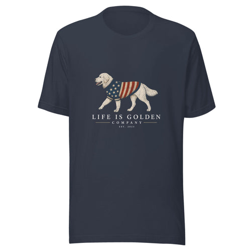 The Old Glory Tee — Cream — Heather Navy