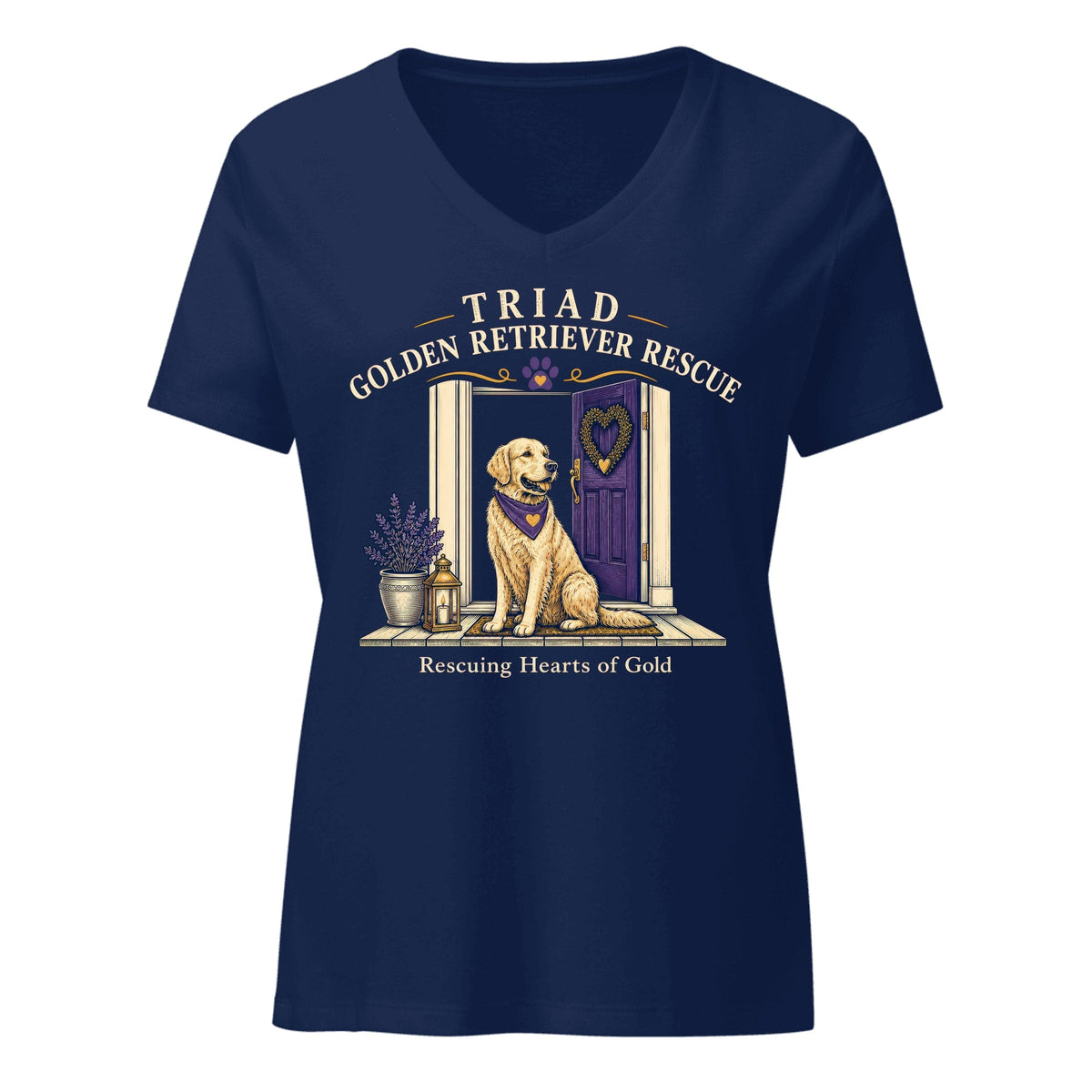 The Homecoming Door Women's V-Neck — Heather Navy