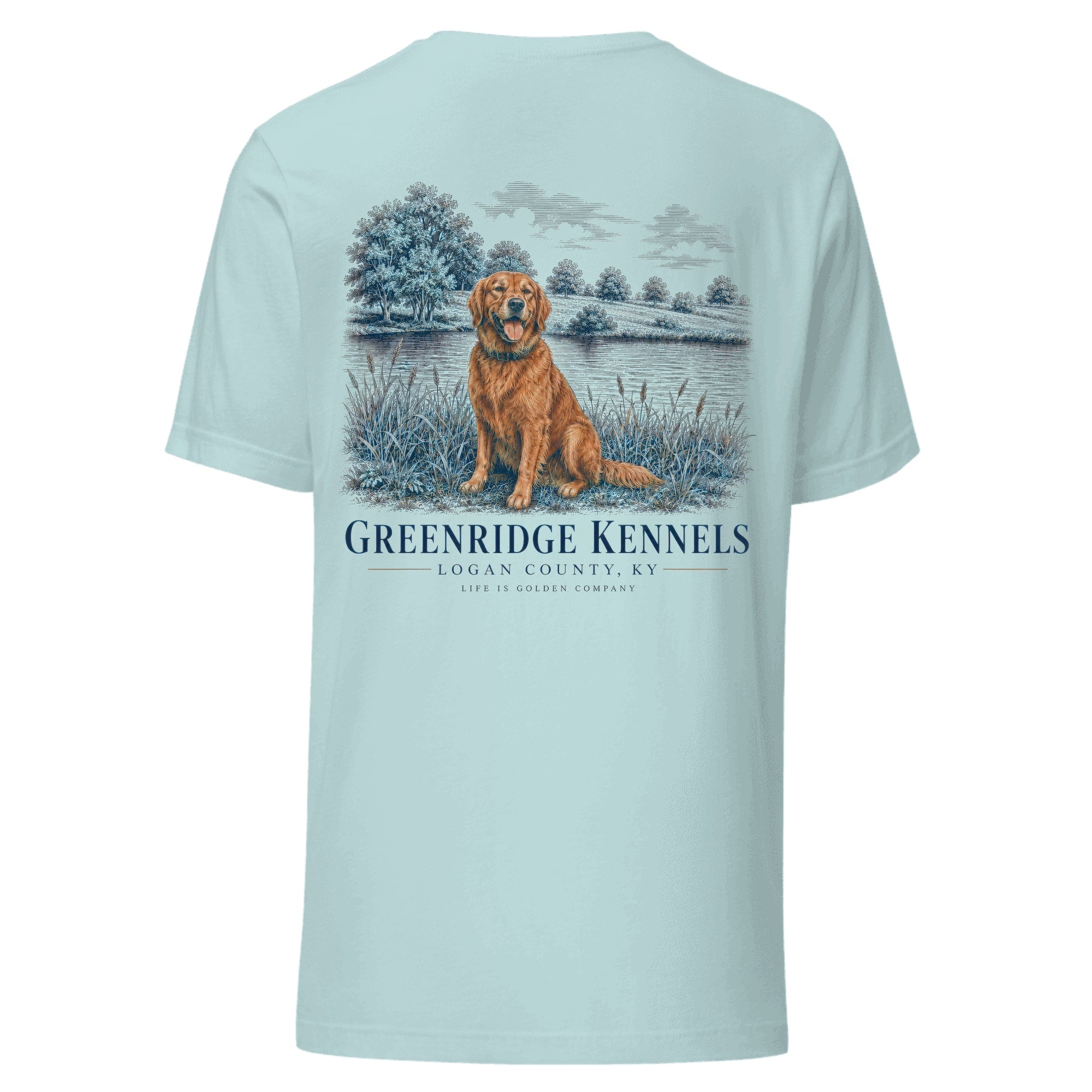 The Still Water Tee — Heather Prism Ice Blue