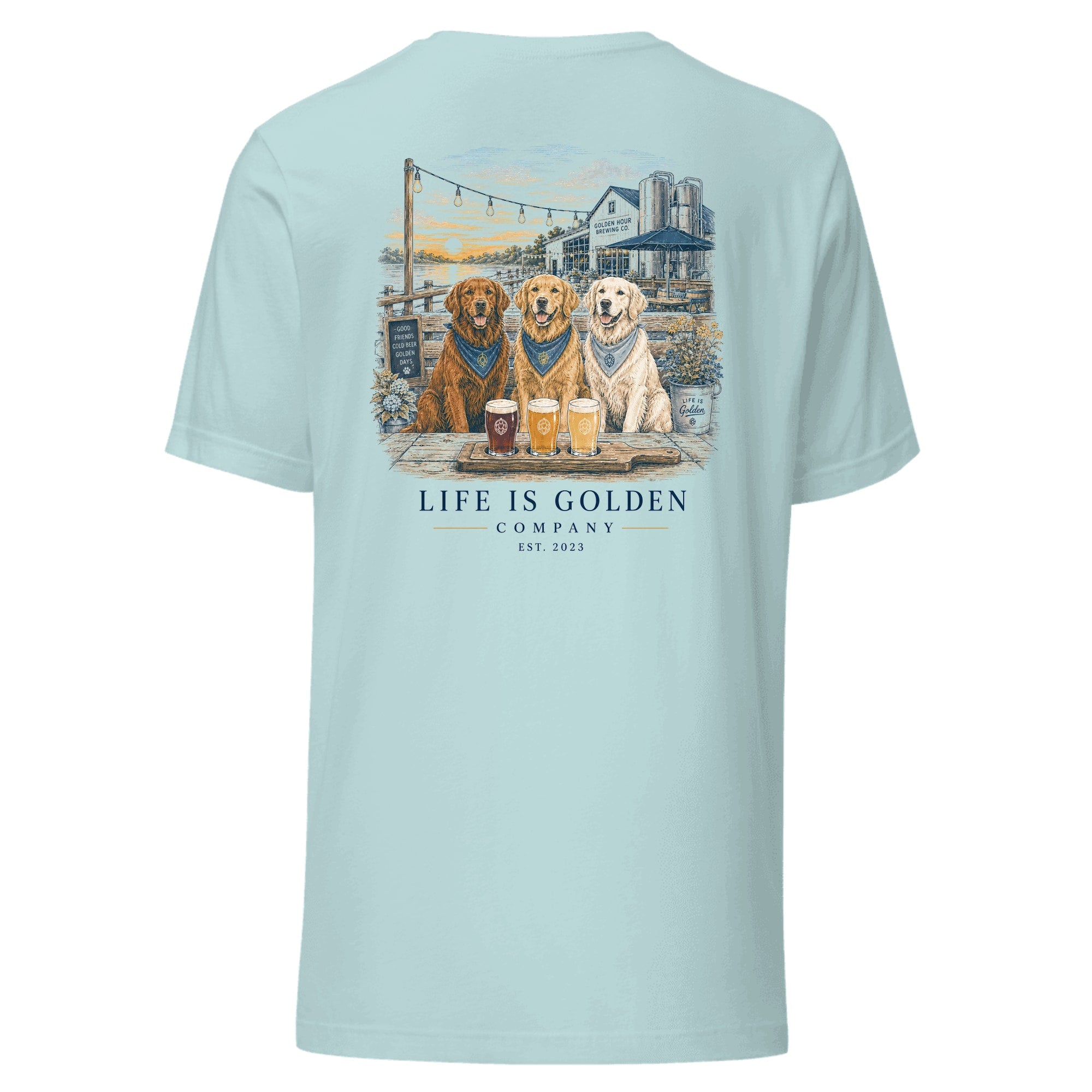 The Flight Night Tee — Heather Prism Ice Blue