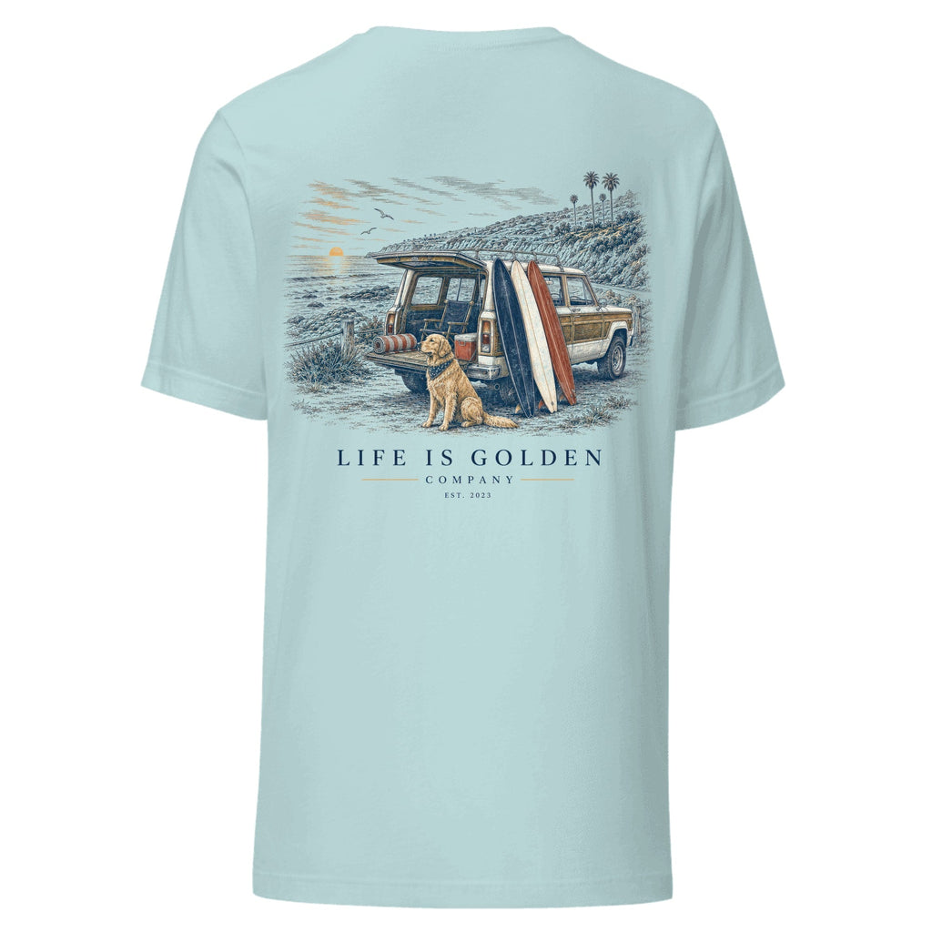 Surfer's Delight Tee — Heather Prism Ice Blue