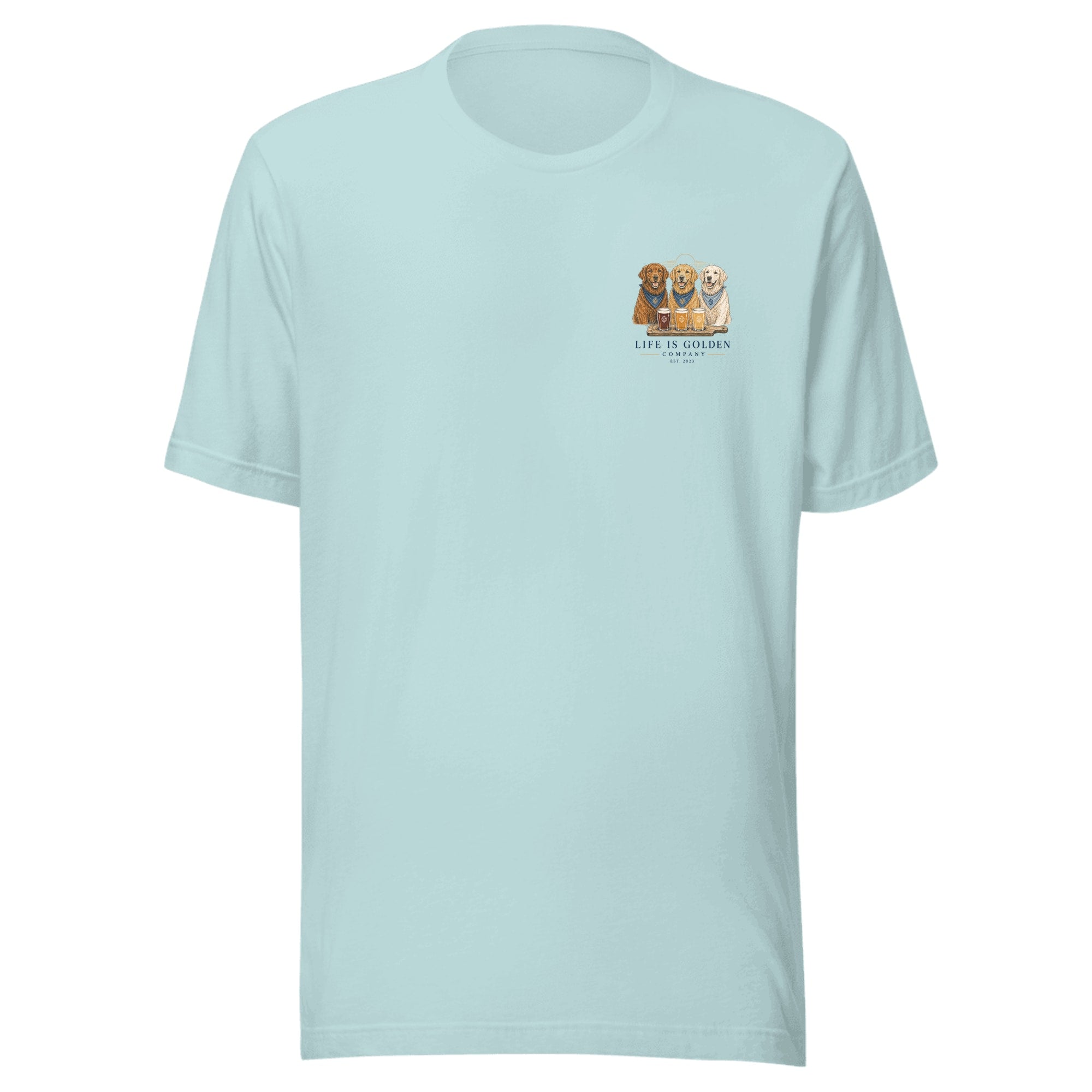 The Flight Night Tee — Heather Prism Ice Blue (front)