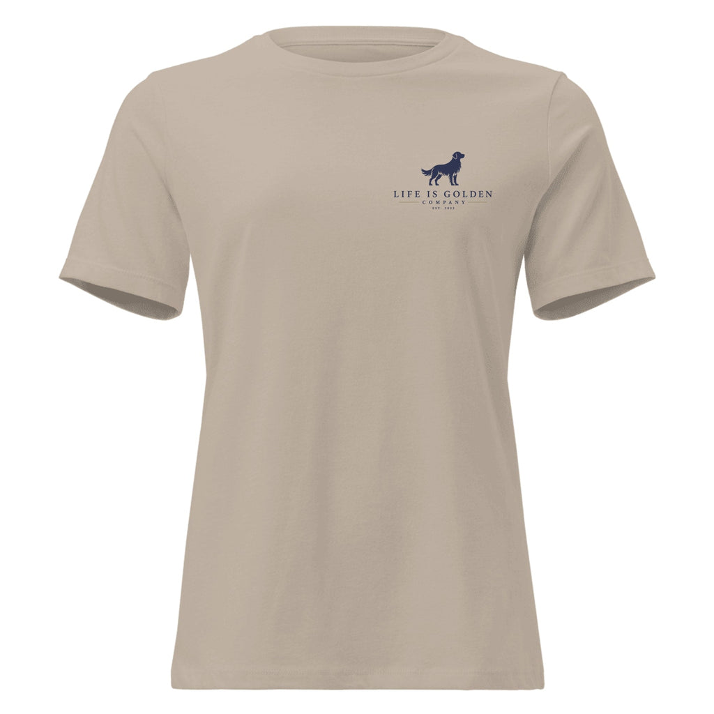 Salt Marsh Trio Women's Relaxed Tee — Heather Stone (front)