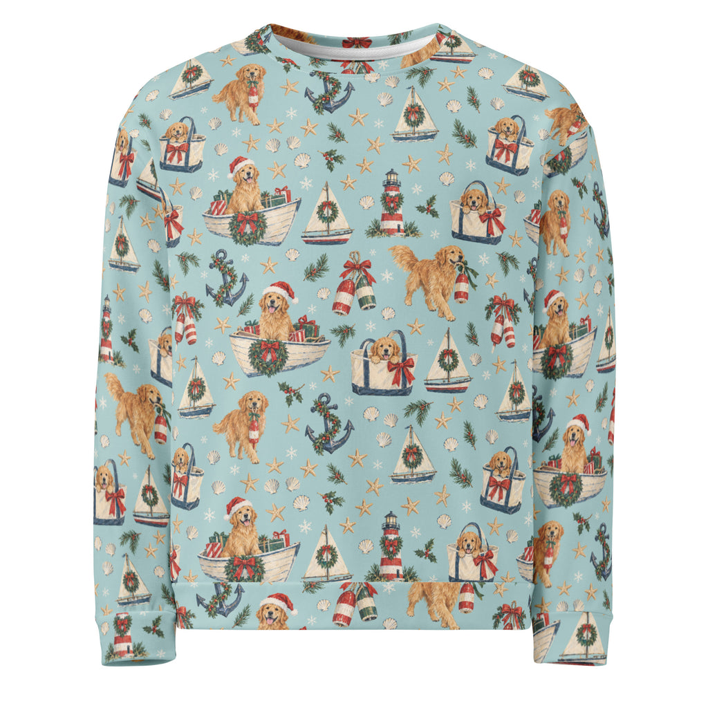 Holiday Harbor Christmas Sweatshirt — Ghost Front