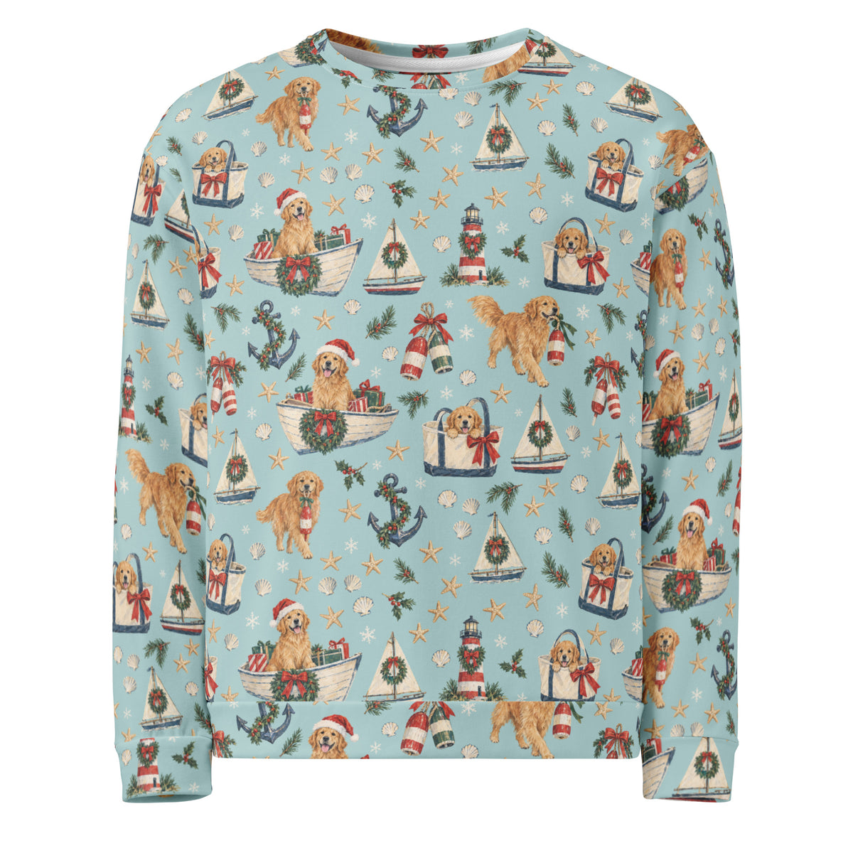 Holiday Harbor Christmas Sweatshirt — Ghost Front