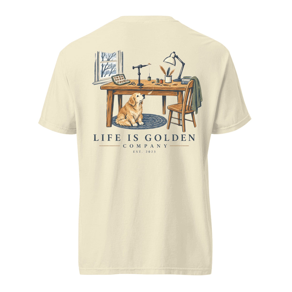 Tying for Spring Heavyweight Tee — Ivory