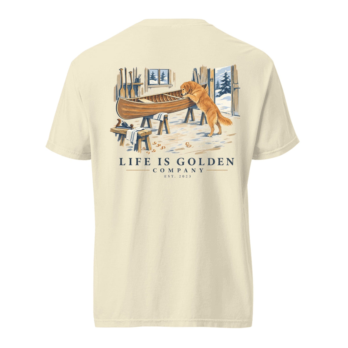 Canoe Workshop Heavyweight Tee — Ivory
