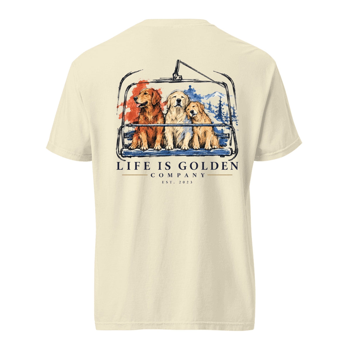 Singles Line Heavyweight Tee — Ivory