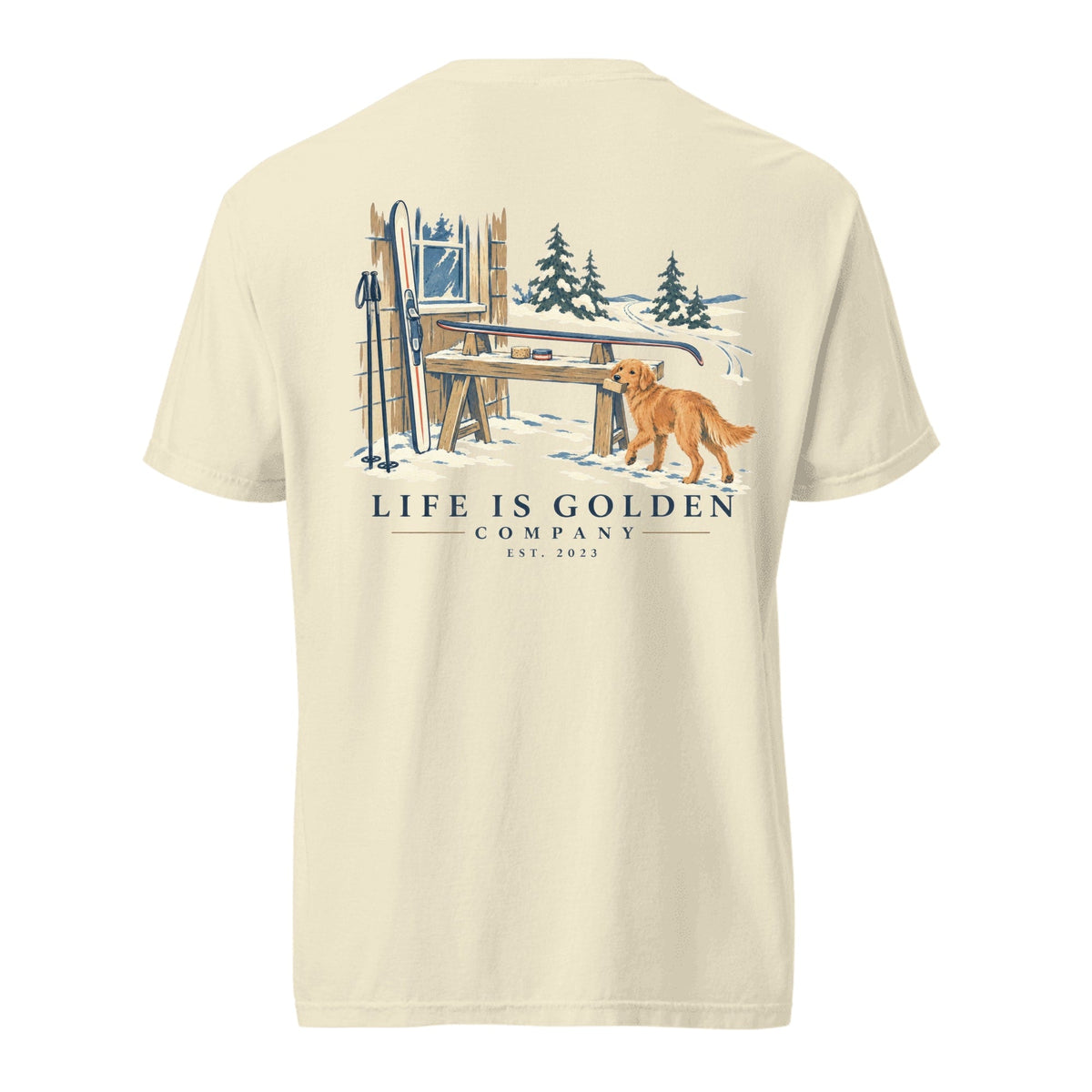 The Wax Bench Heavyweight Tee — Ivory