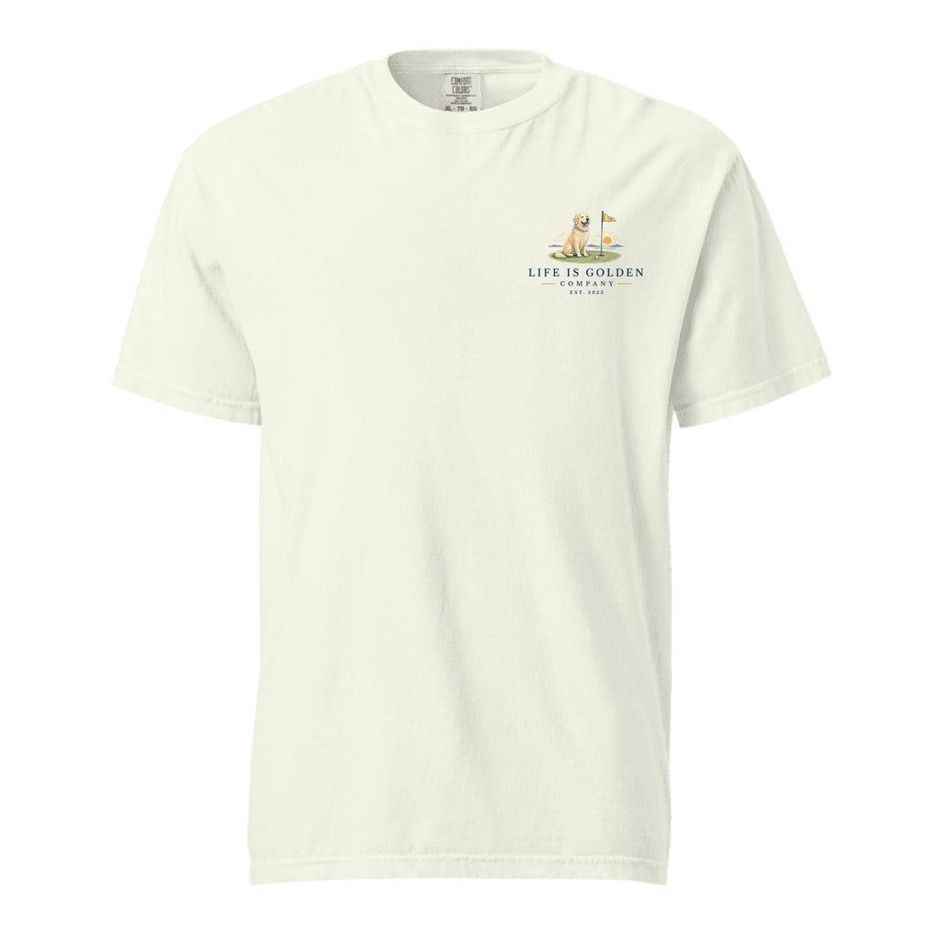 The Cart Path Tee — Heavyweight Tee — Ivory (front)