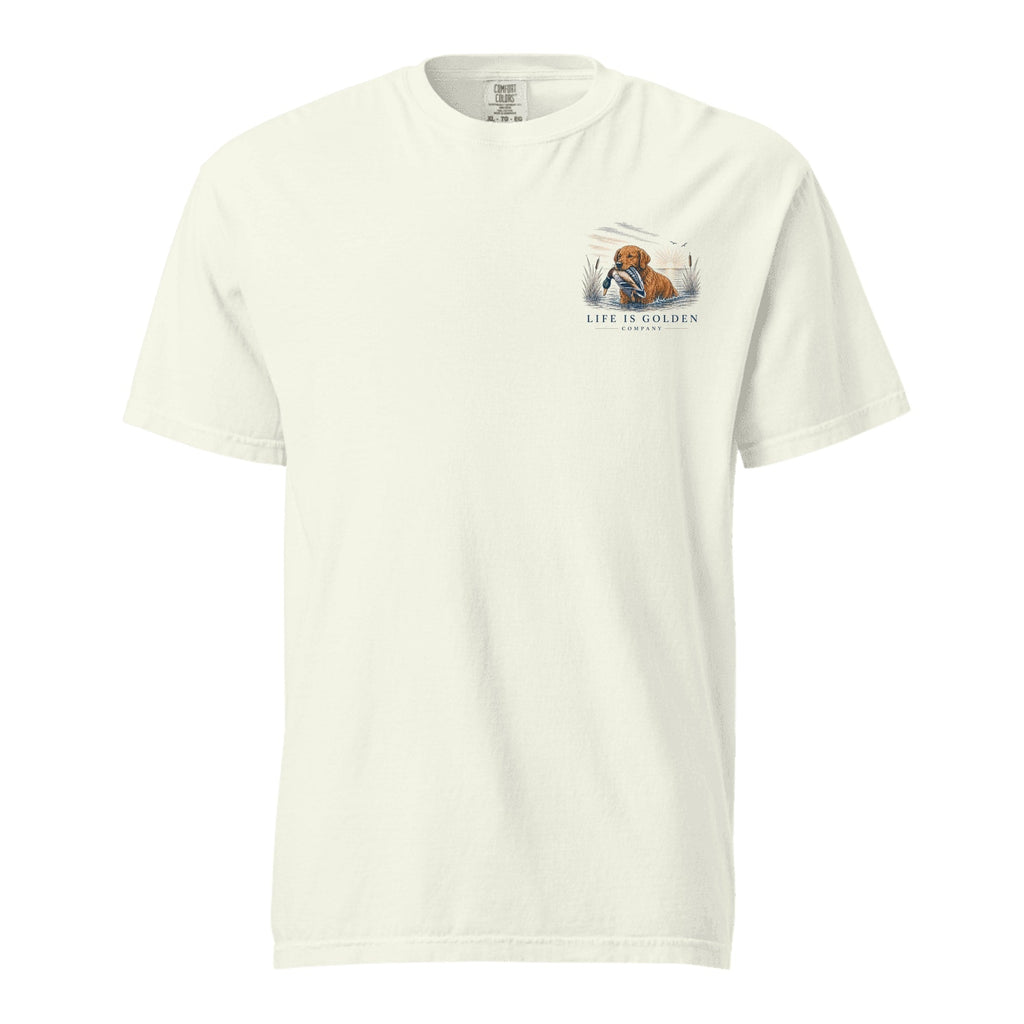 The Marsh Retrieve Heavyweight Tee — Ivory (front)