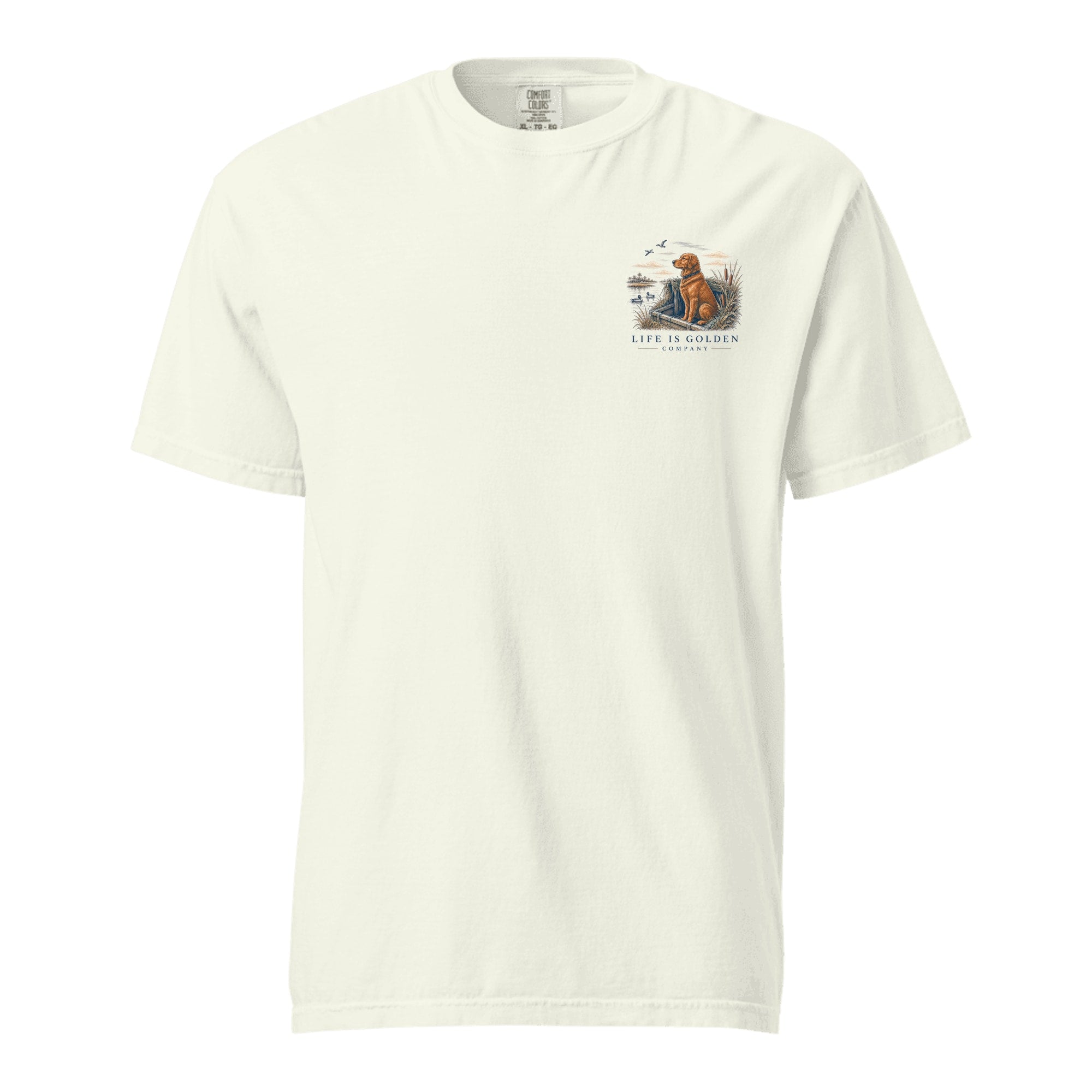 The Hunting Blind Heavyweight Tee — Ivory (front)
