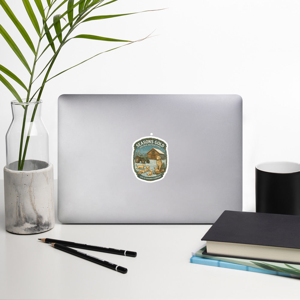 Seasons Gold Winter Decal