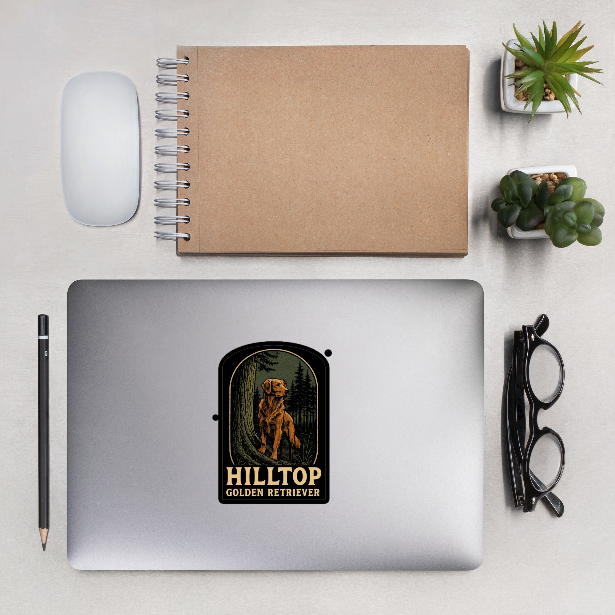 Hilltop Golden Retriever Decal
