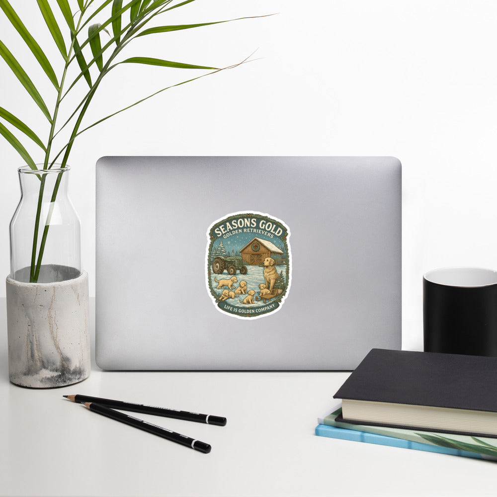 Seasons Gold Winter Decal
