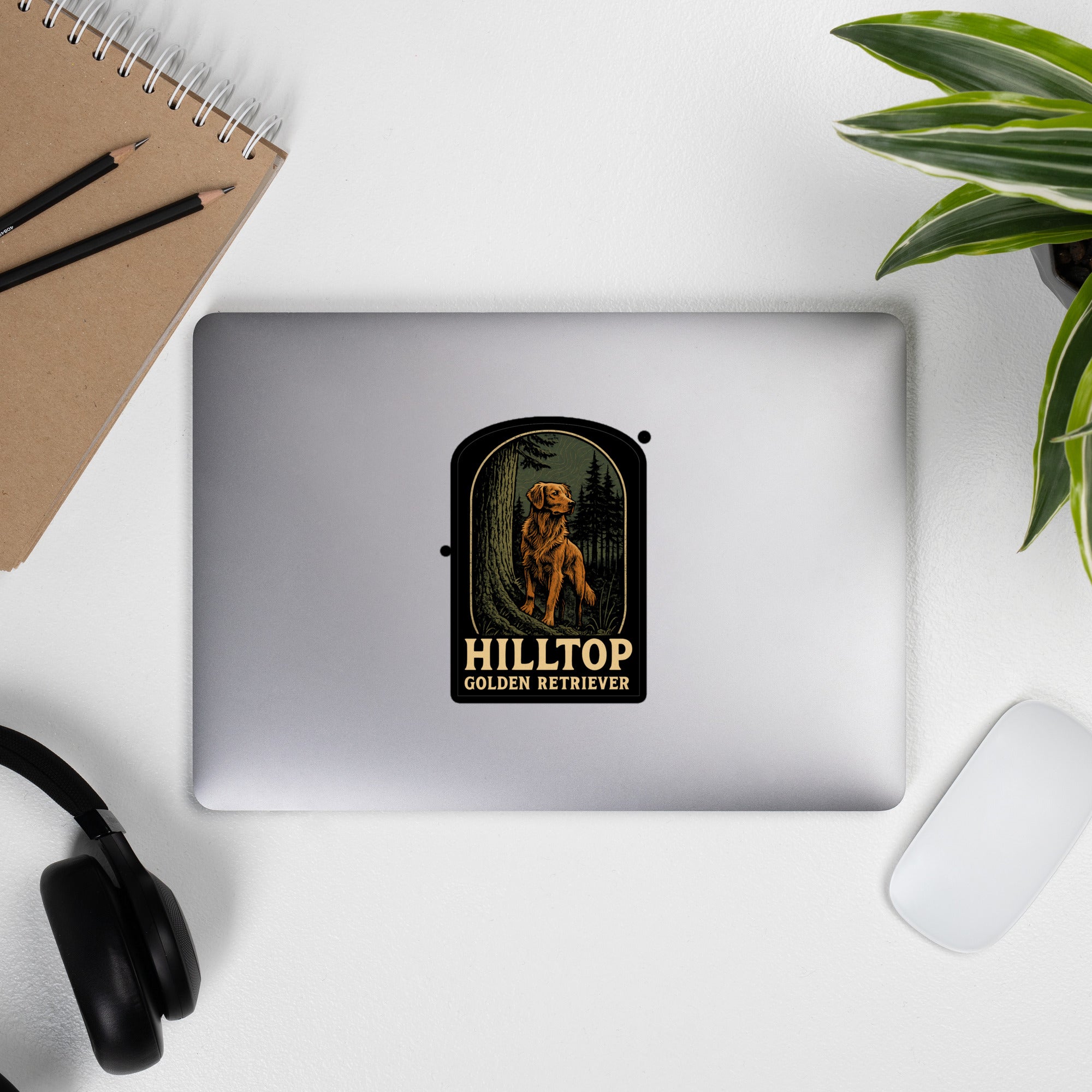 Hilltop Golden Retriever Decal