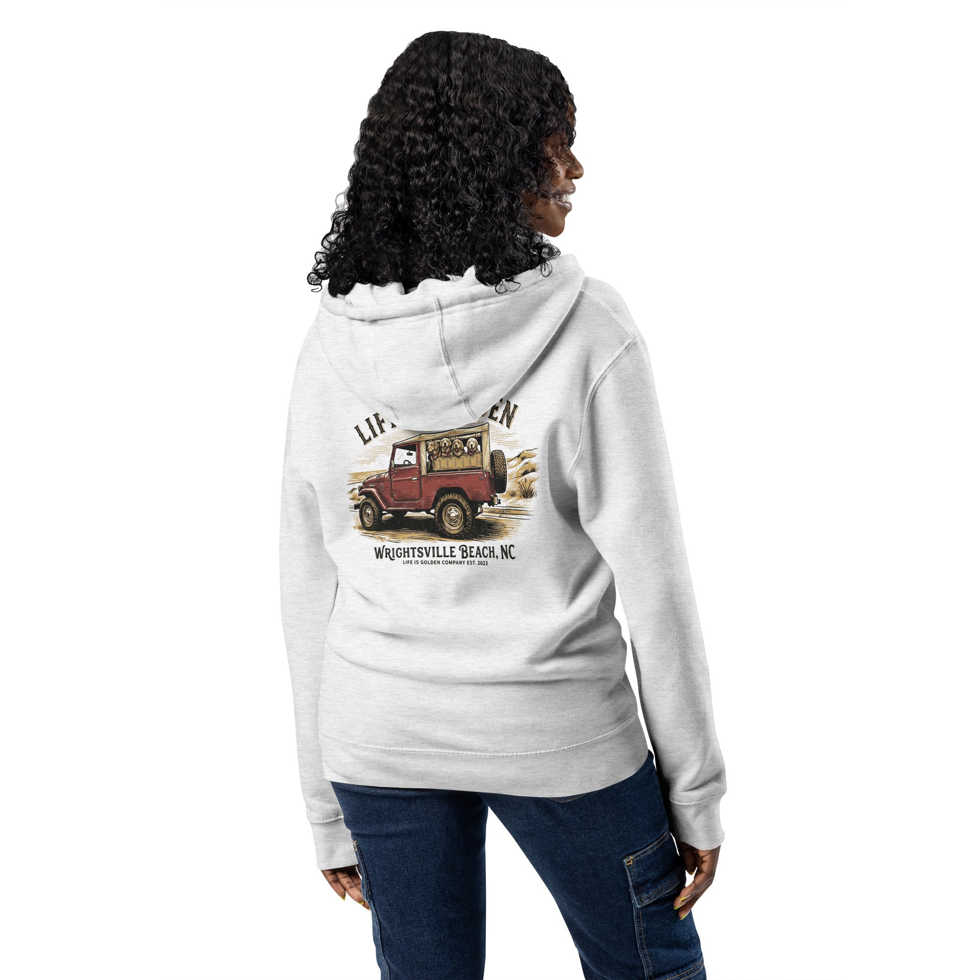 Wrightsville Beach Unisex full zip hoodie