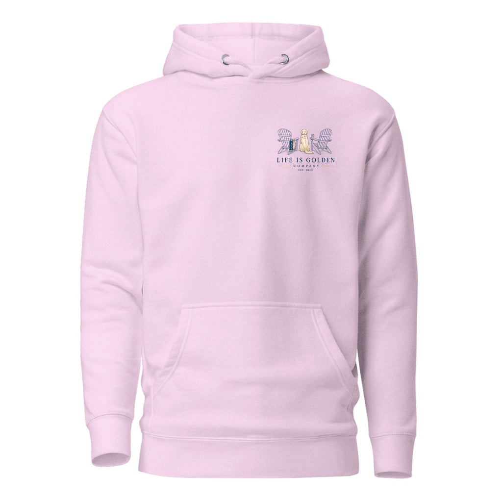 The Fireworks Watch Hoodie — Lavender (front)