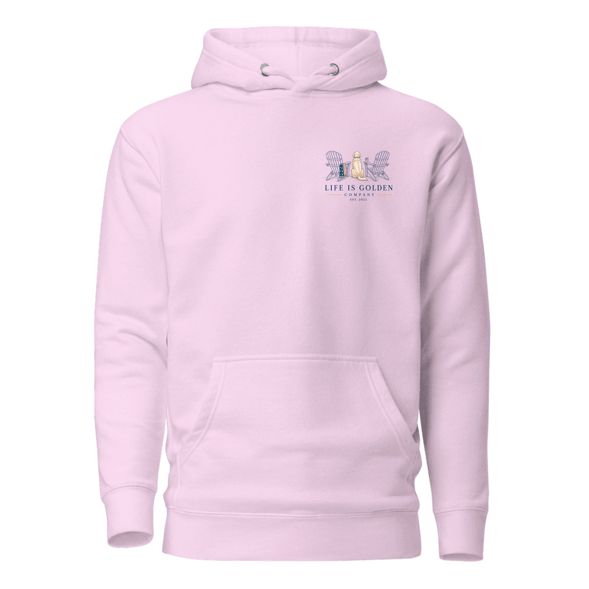 The Fireworks Watch Hoodie — Lavender (front)