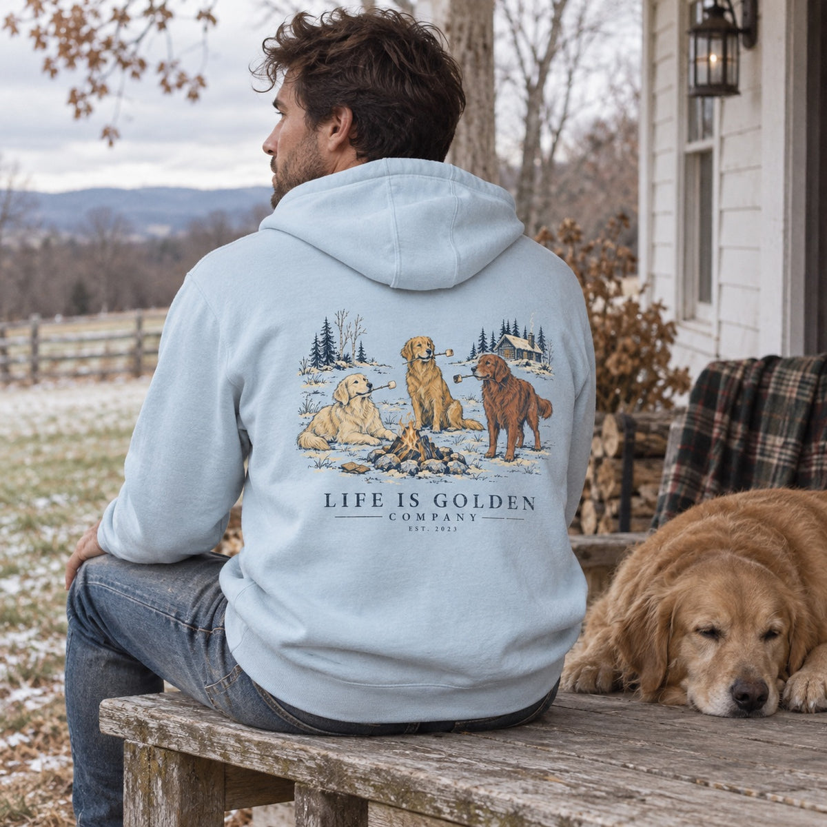 Toasted Goldens Hoodie — lifestyle