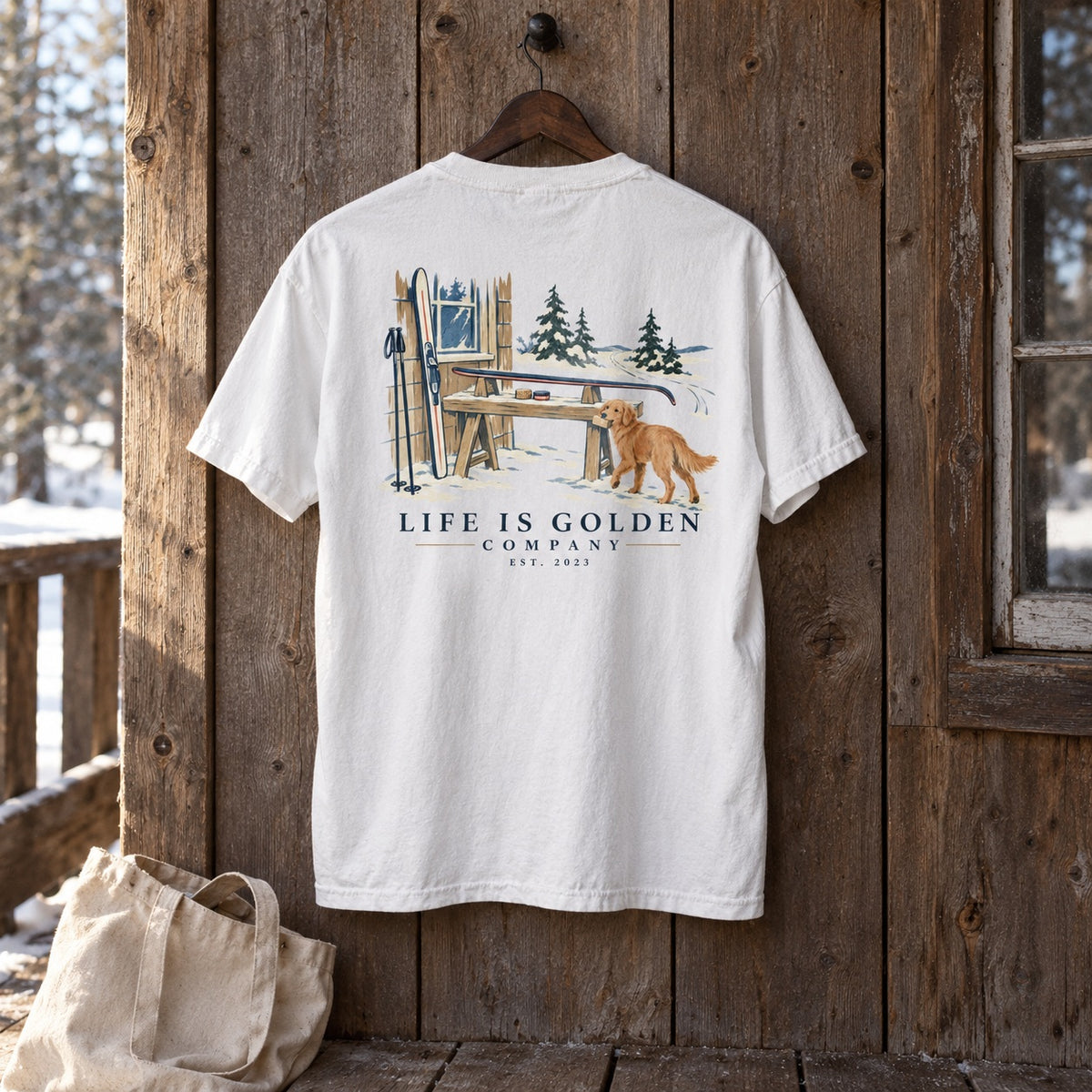 The Wax Bench Heavyweight Tee — lifestyle