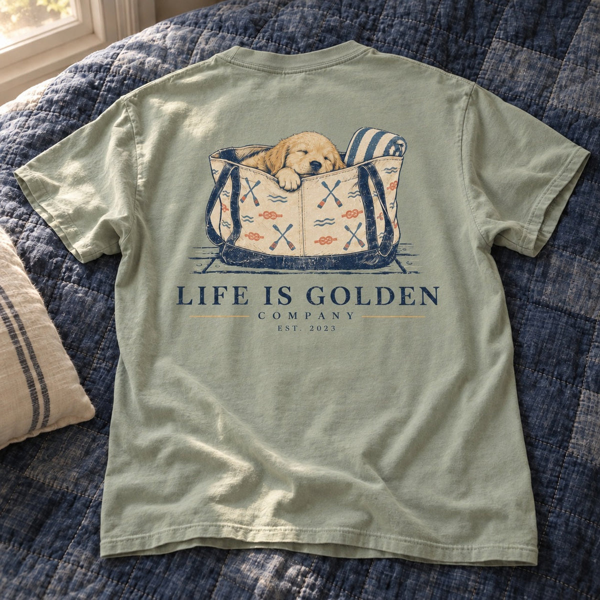 Beach Bag Nap Heavyweight Tee — context (revised artwork)