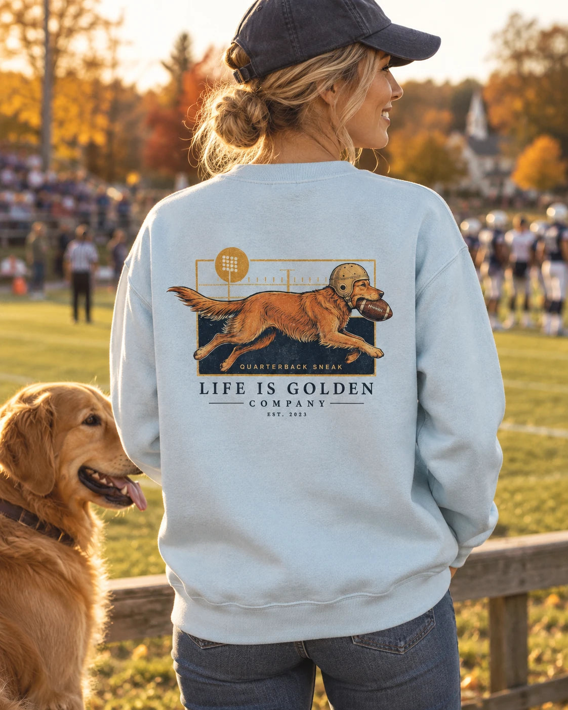 The Goal Line worn at an autumn football game