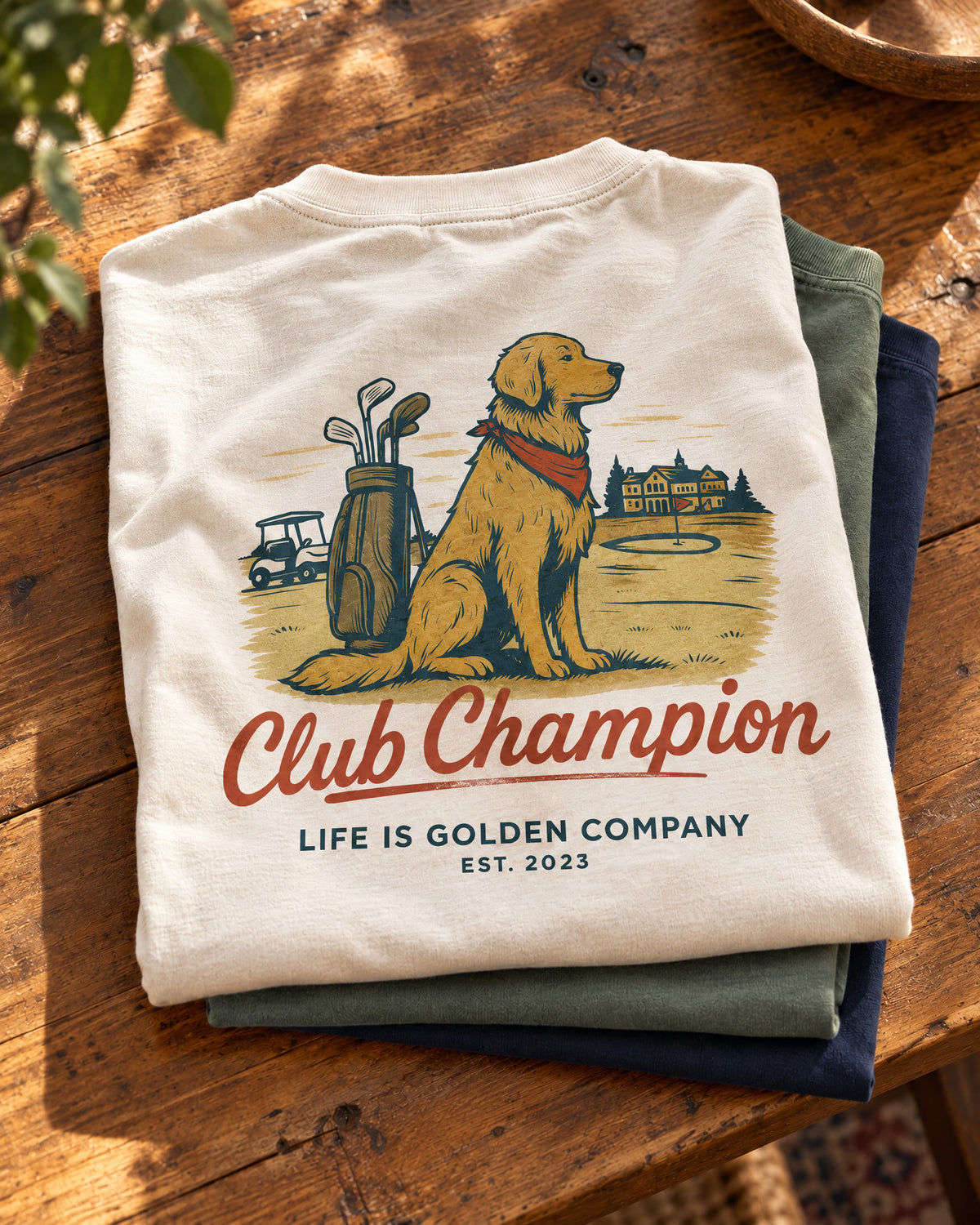 Club Champ Unisex Tee — close editorial view showing the artwork on the garment
