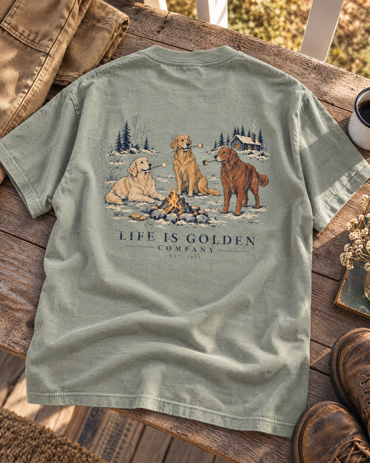 Toasted Goldens Heavyweight Tee — lifestyle