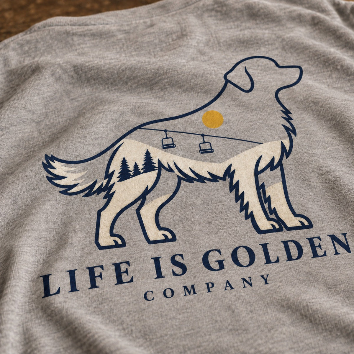 Mountain Golden Long-Sleeve — macro (revised artwork)