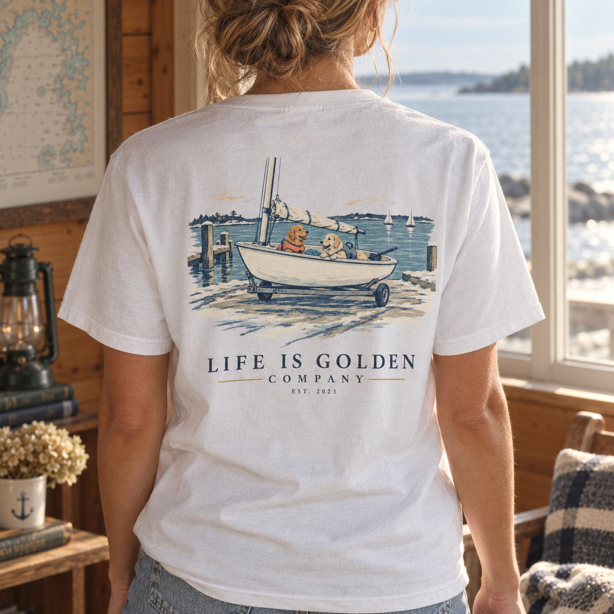 Frostbite Fleet Heavyweight Tee — White — lifestyle and garment context