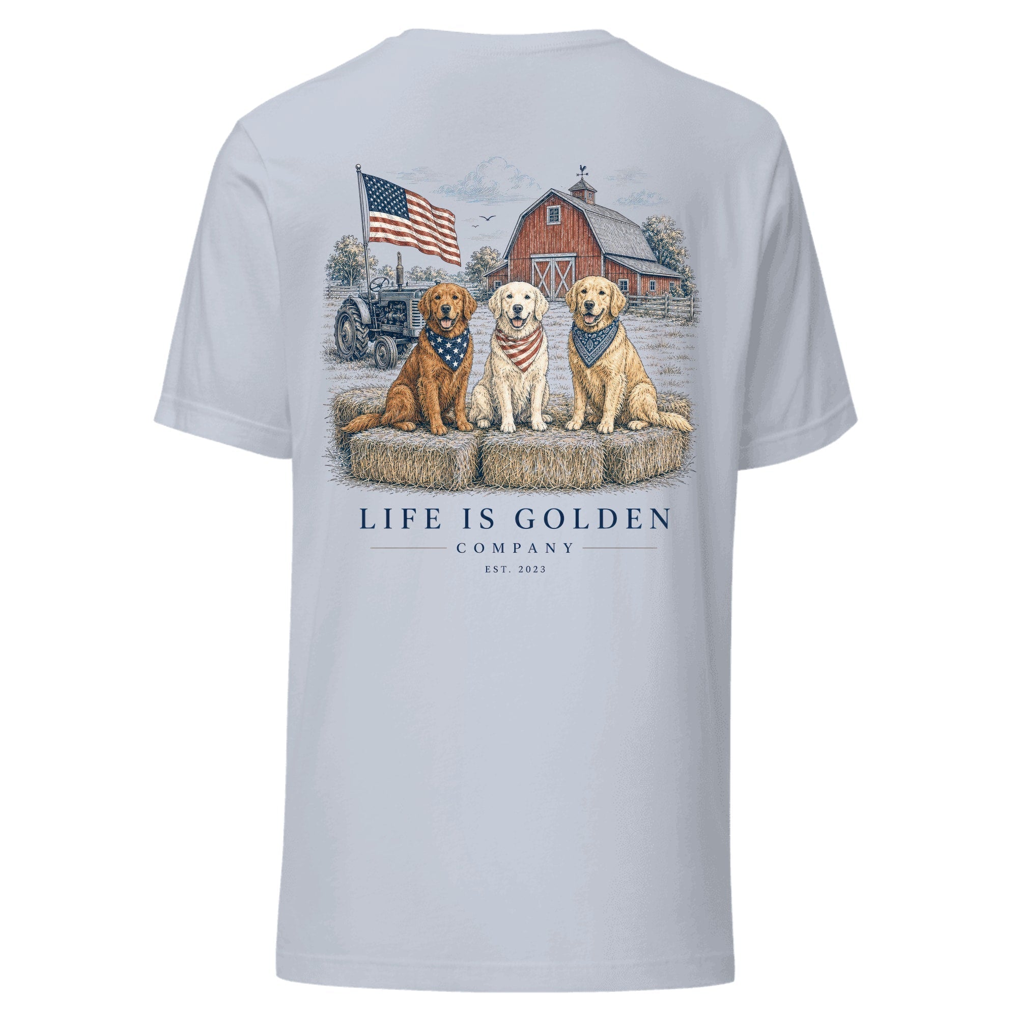 The Heartland Trio Tee — Light Blue