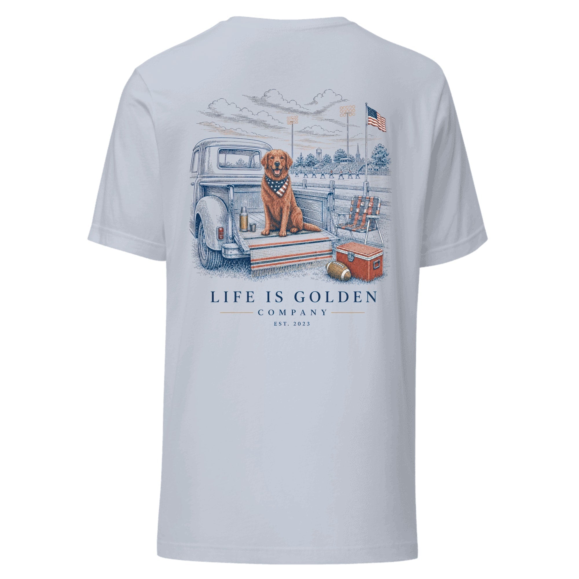 The Tailgate Kickoff Tee — Light Blue