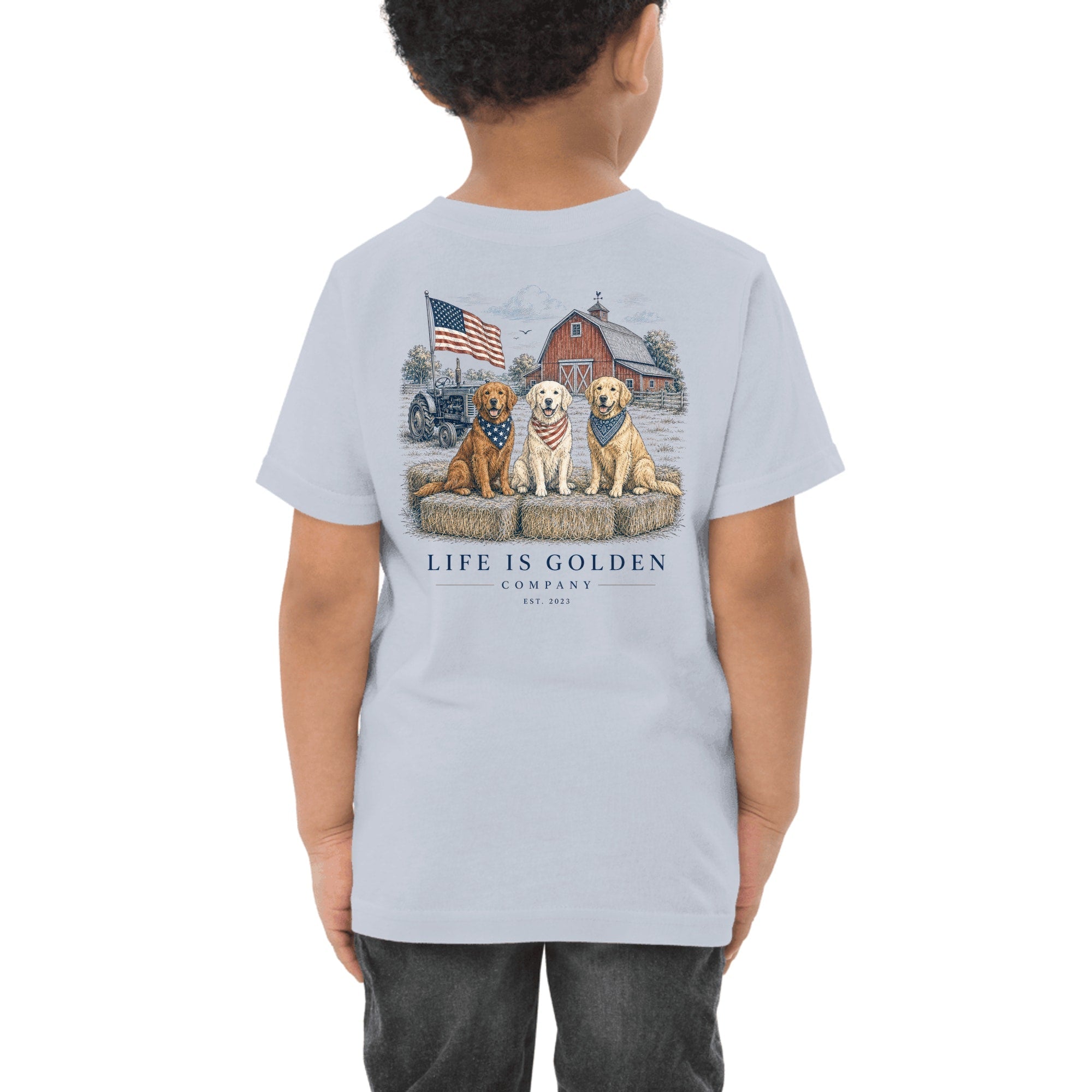 The Heartland Trio Toddler Tee — Light Blue
