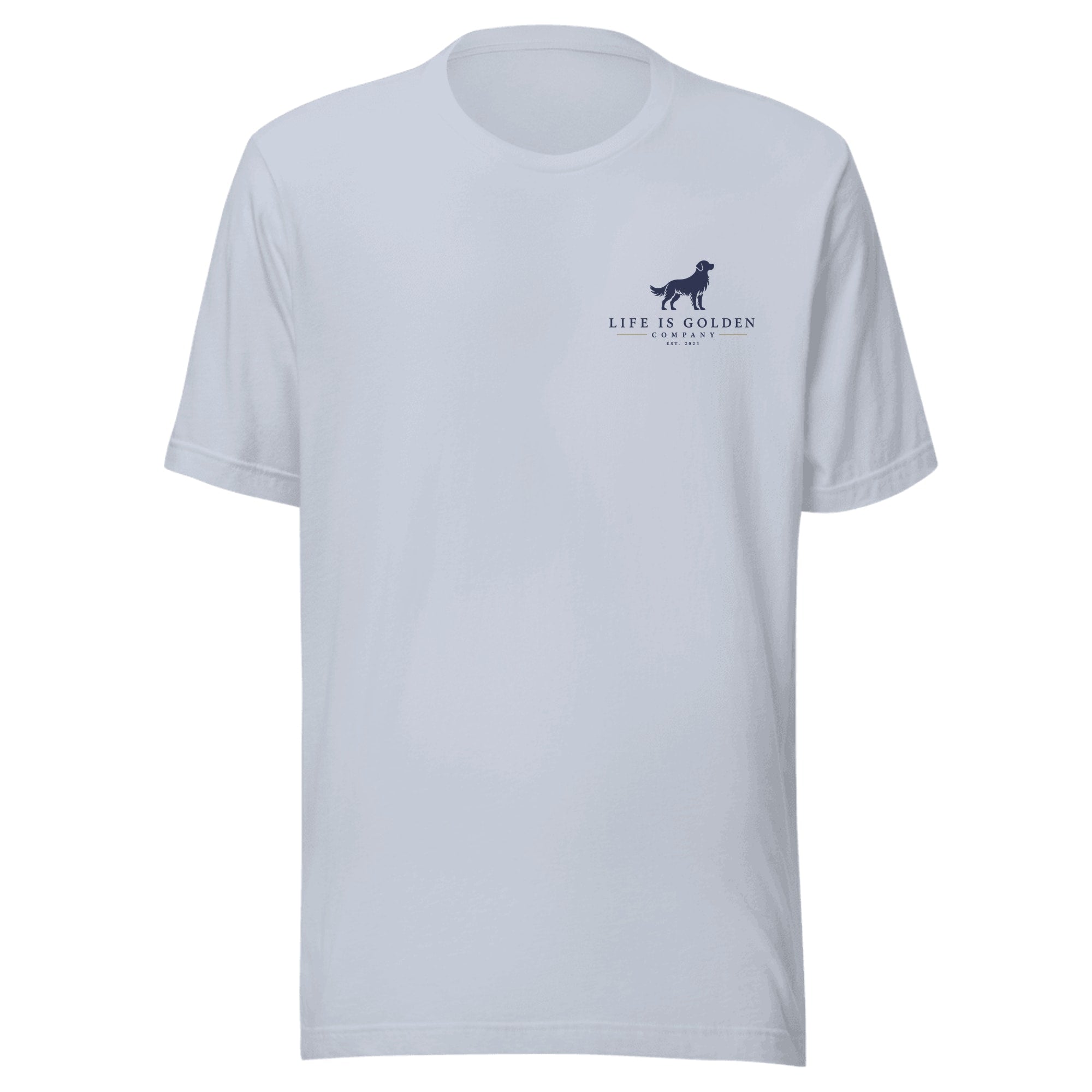 The Pumpkin Spice Tee — Light Blue (front)