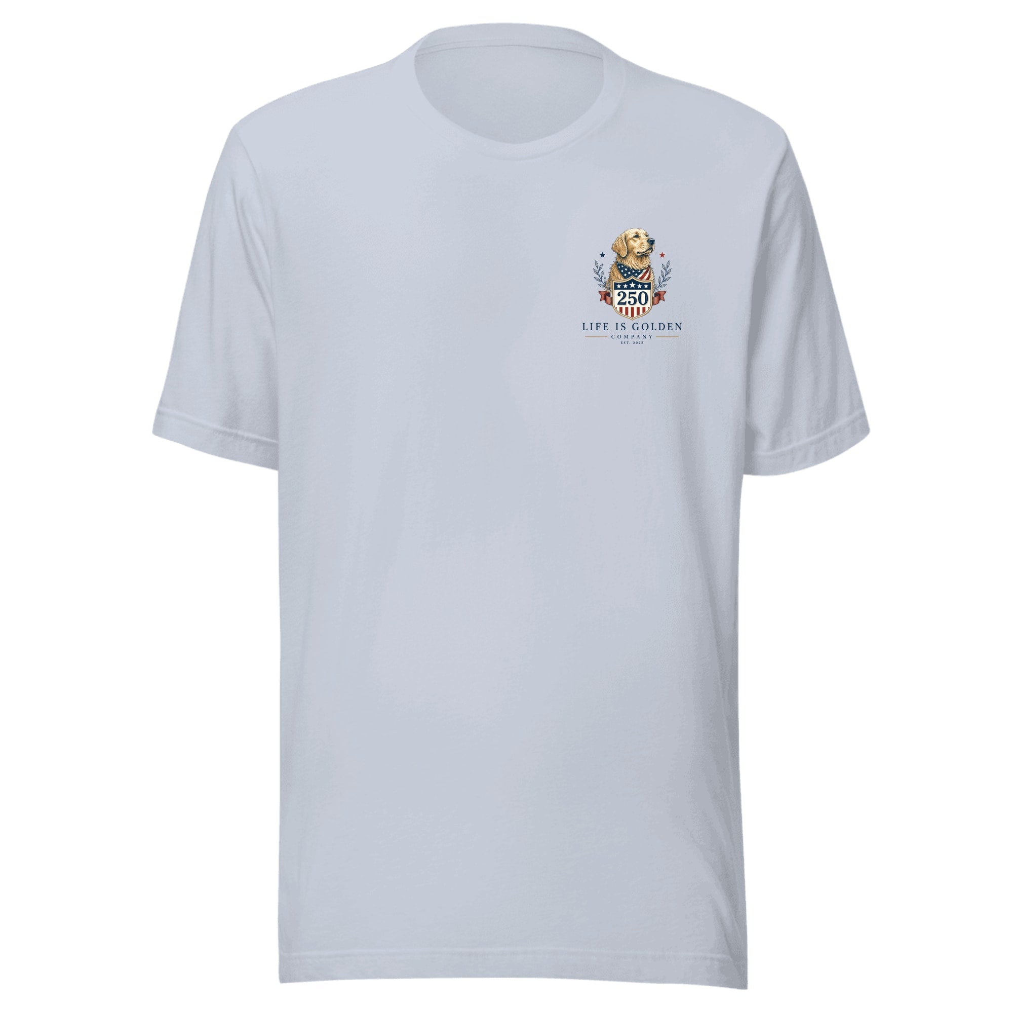 Surfer's Delight Tee — Light Blue (front)