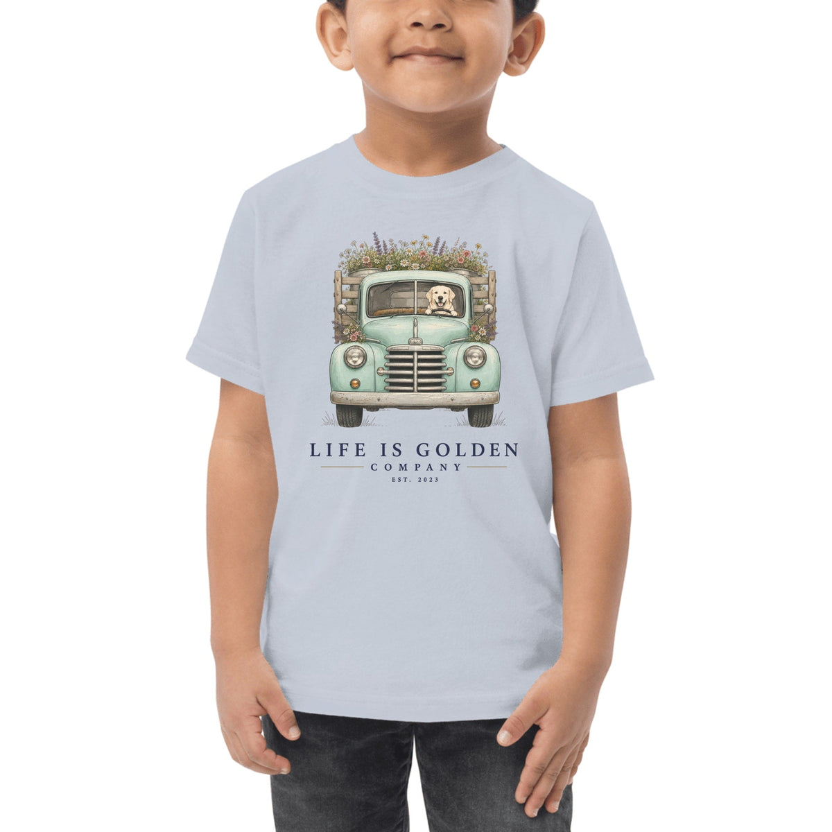 The Market Run Toddler Tee — Light Blue