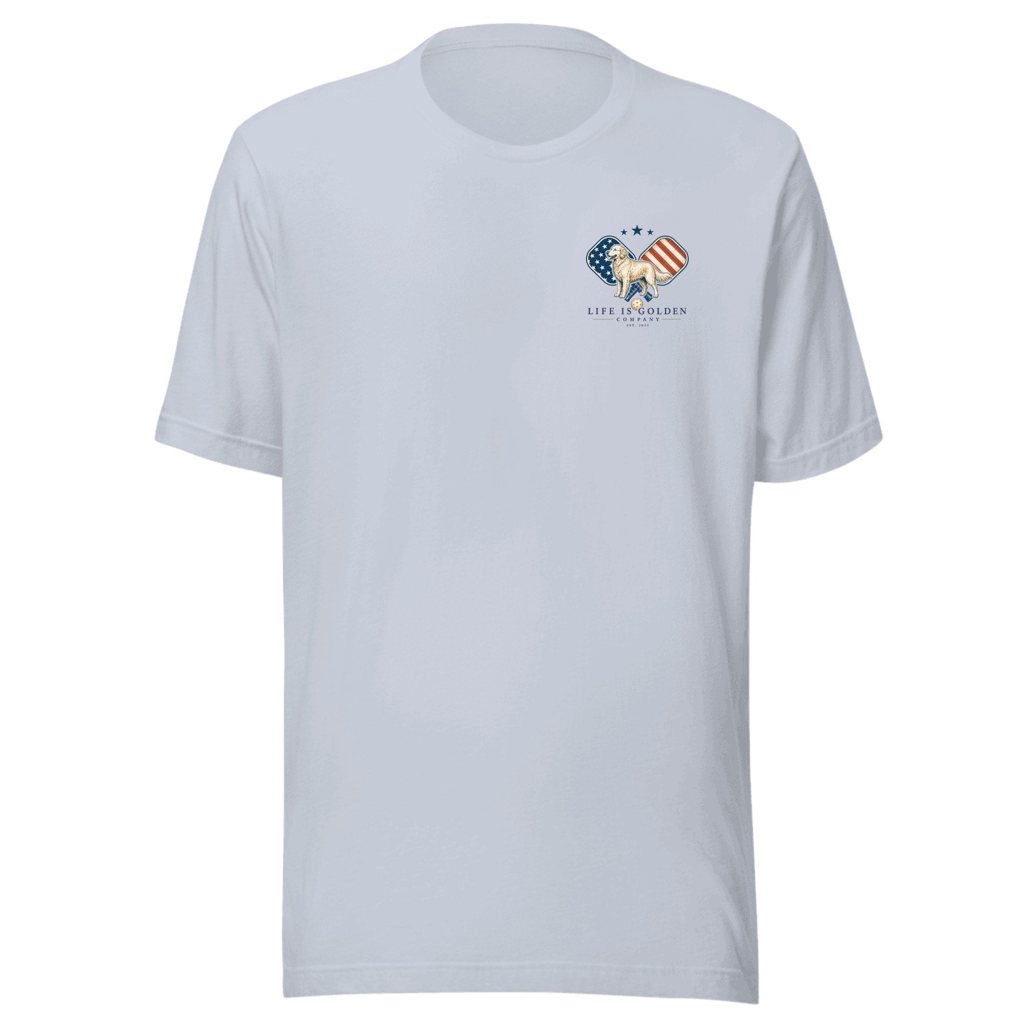 The Kitchen Line Tee — Light Blue (front)