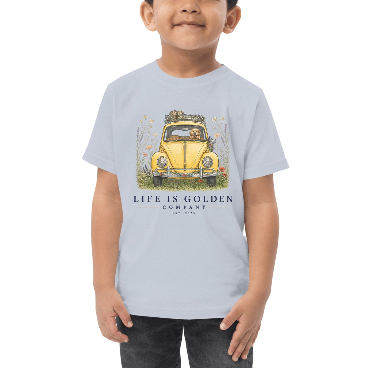 The Wildflower Detour Toddler Tee — Light Blue