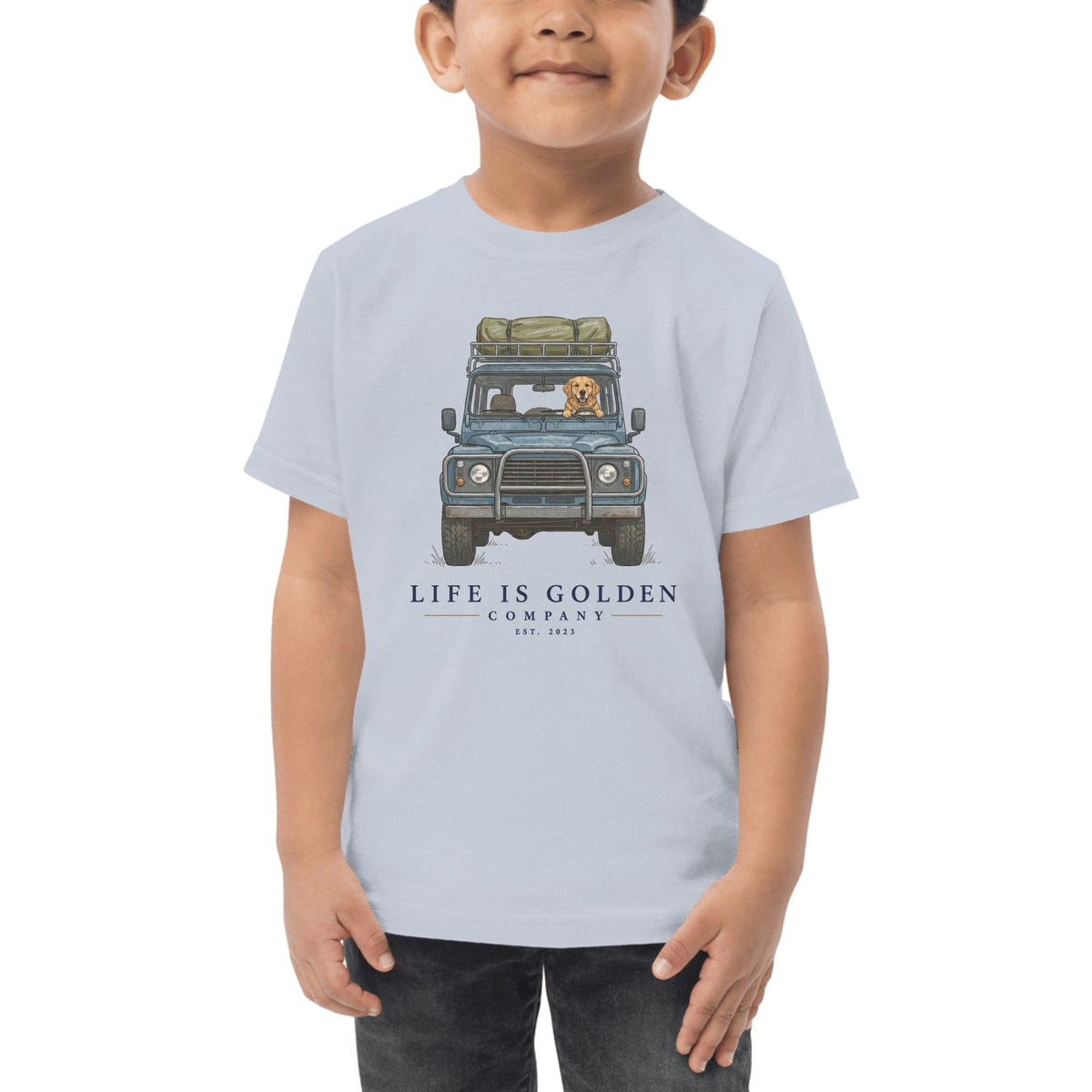 The Base Camp Toddler Tee — Light Blue